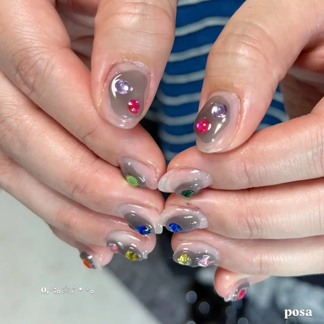 ネイル シンプルネイル ハンドネイル posa nail モエミのネイルデザイン