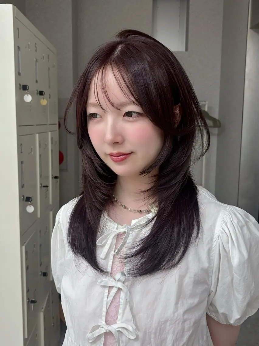 セミロング カラー ヘアアレンジ ブリーチ 透明感カラー ブリーチなしカラー 小顔カット トリートメント カット ヘアカラー トリートメント 艶カラー¦モテヘア¦ まなみ🎀💞のヘアスタイル