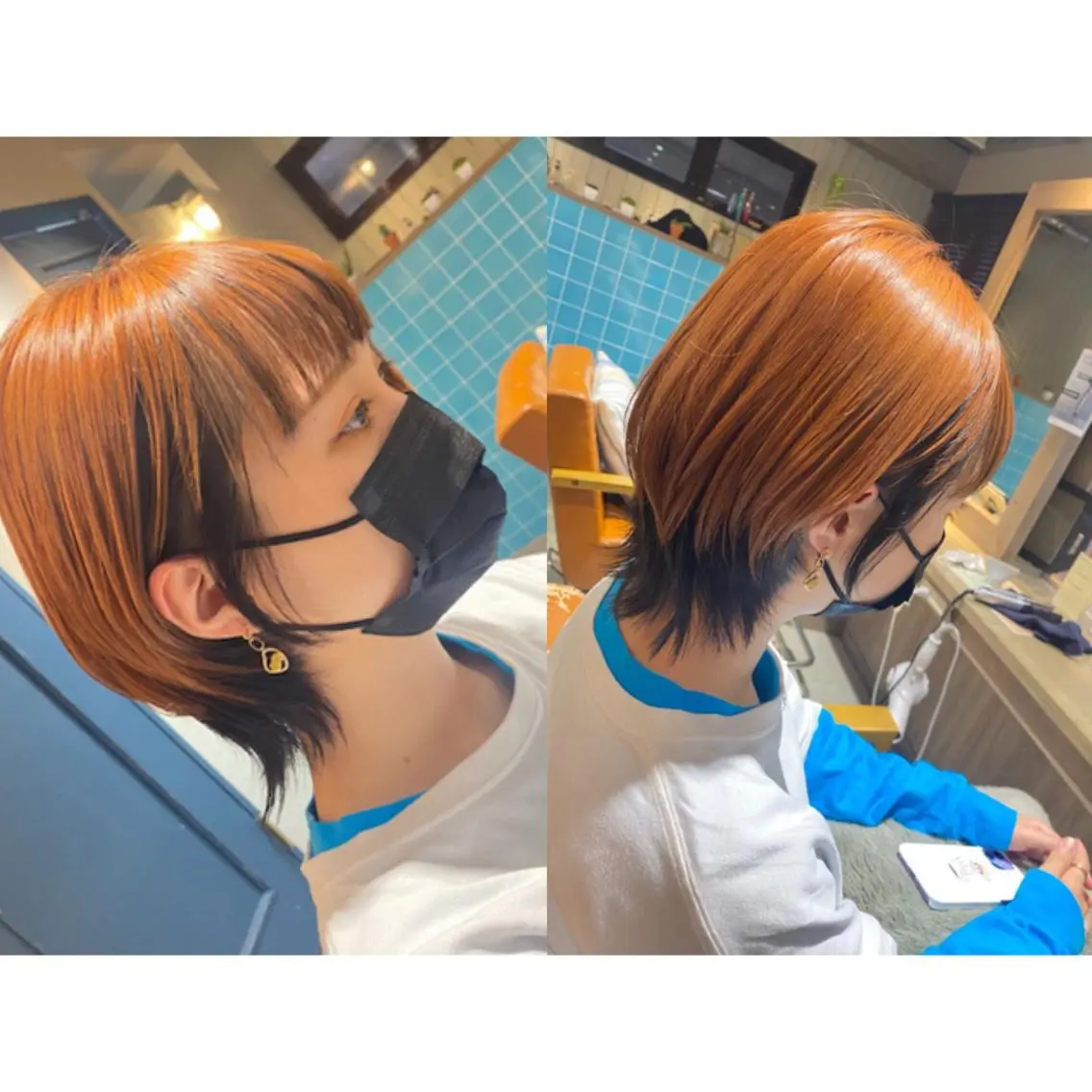 カラー ブリーチ インナーカラー カット ヘアカラー トリートメント 🩵盛れる顔周りヘア EMI🩵のヘアスタイル