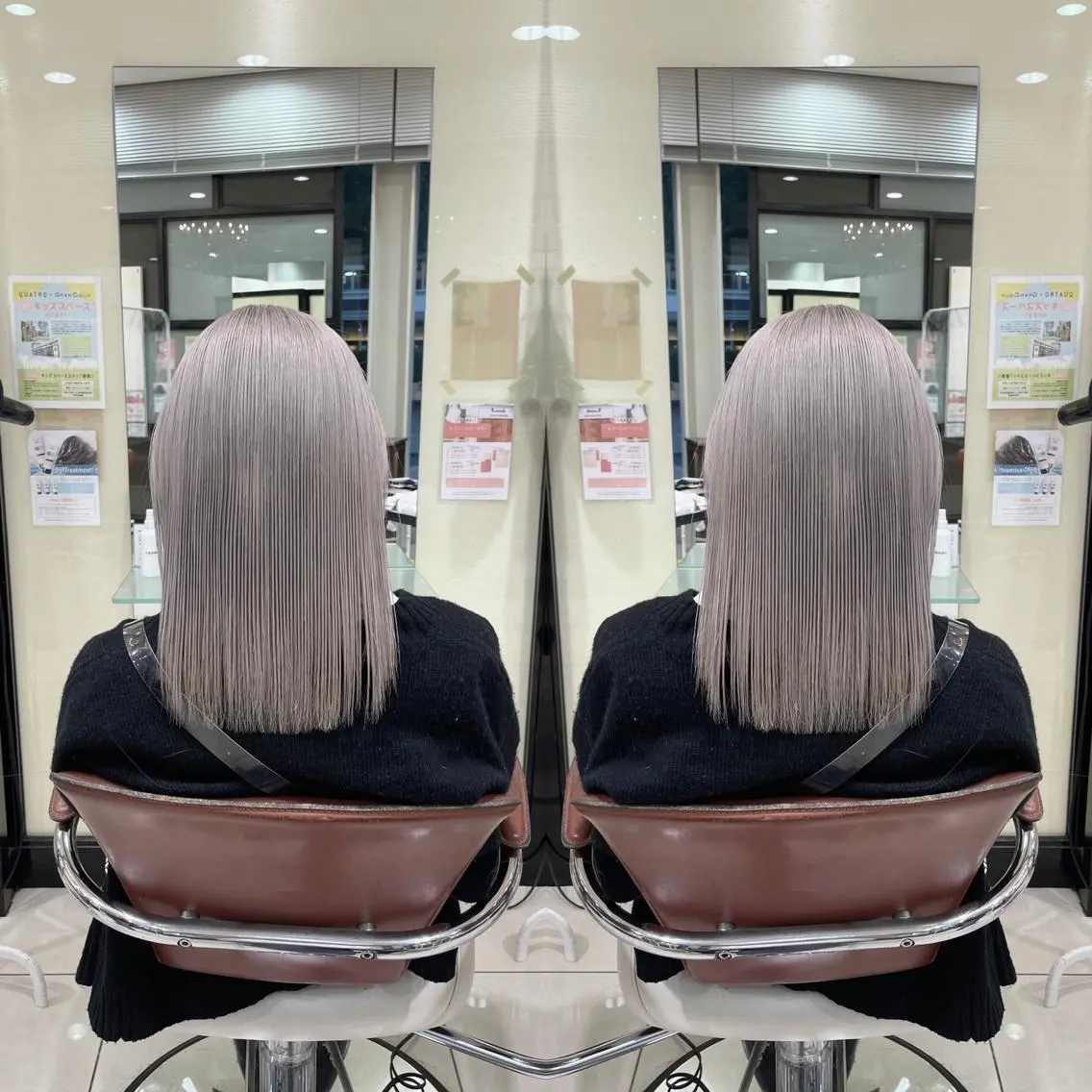 ミディアム ヘアカラー トリートメント Y Uのヘアスタイル