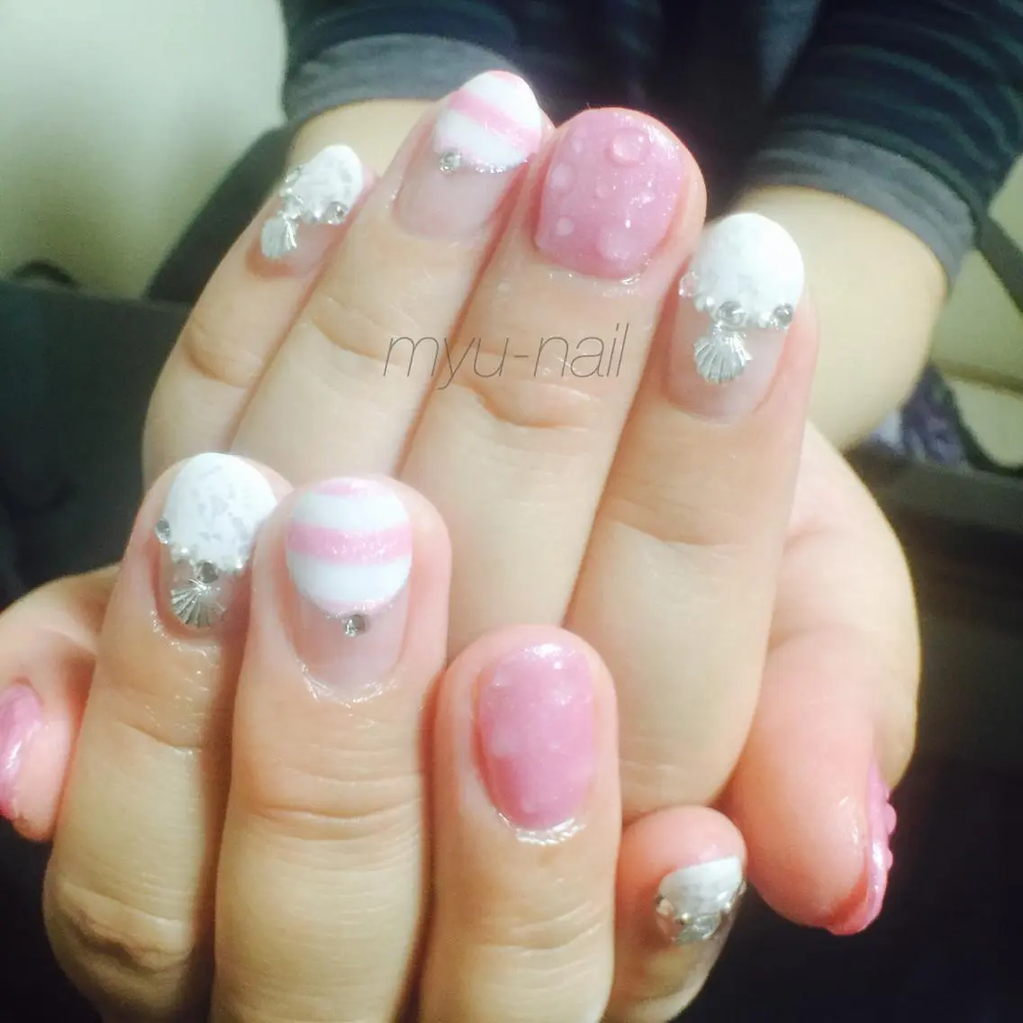 ネイル アートネイル 持ち込み シンプルネイル ホームサロン myu-nailのネイルデザイン