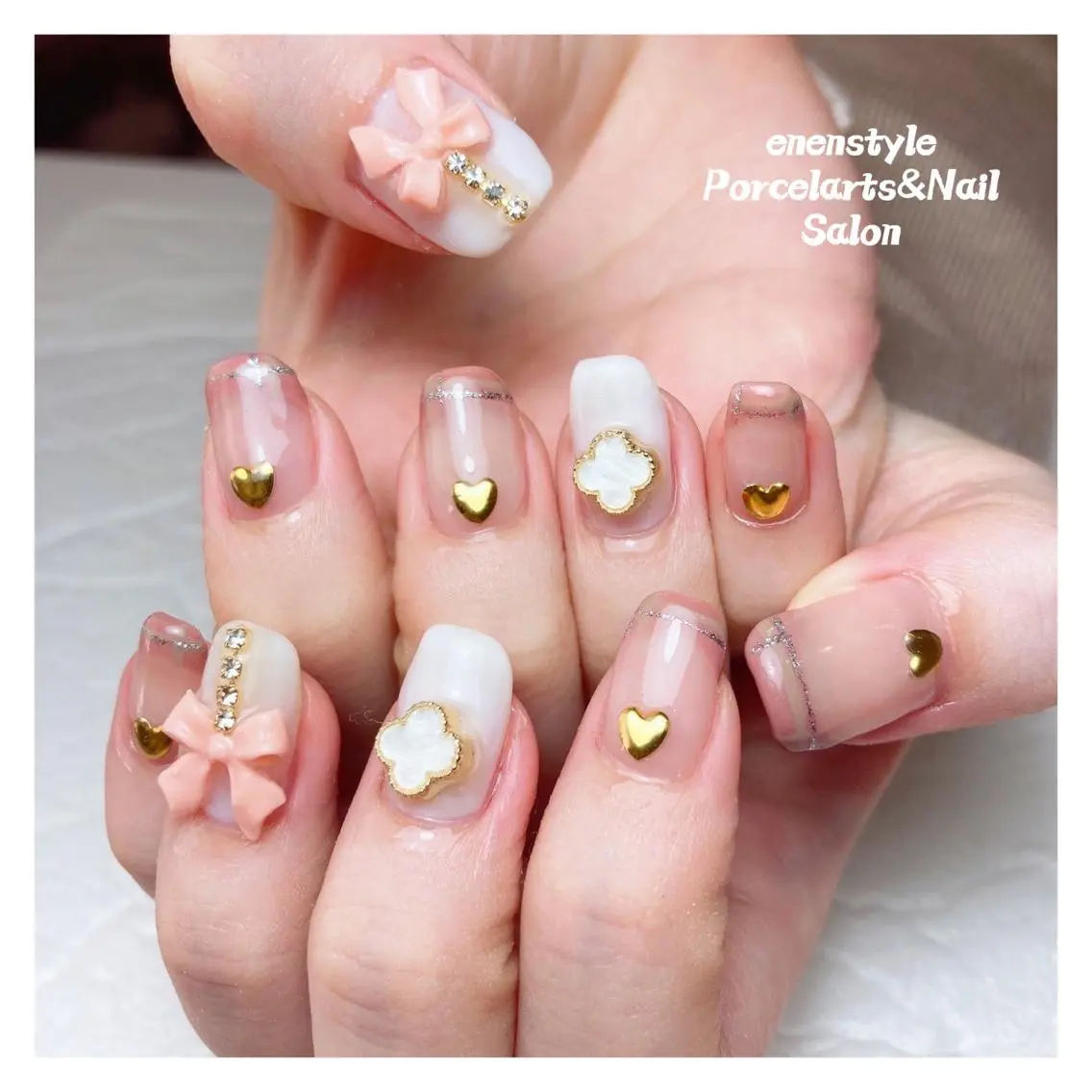 ミディアム ネイル 🐾enen style 🐾のネイルデザイン