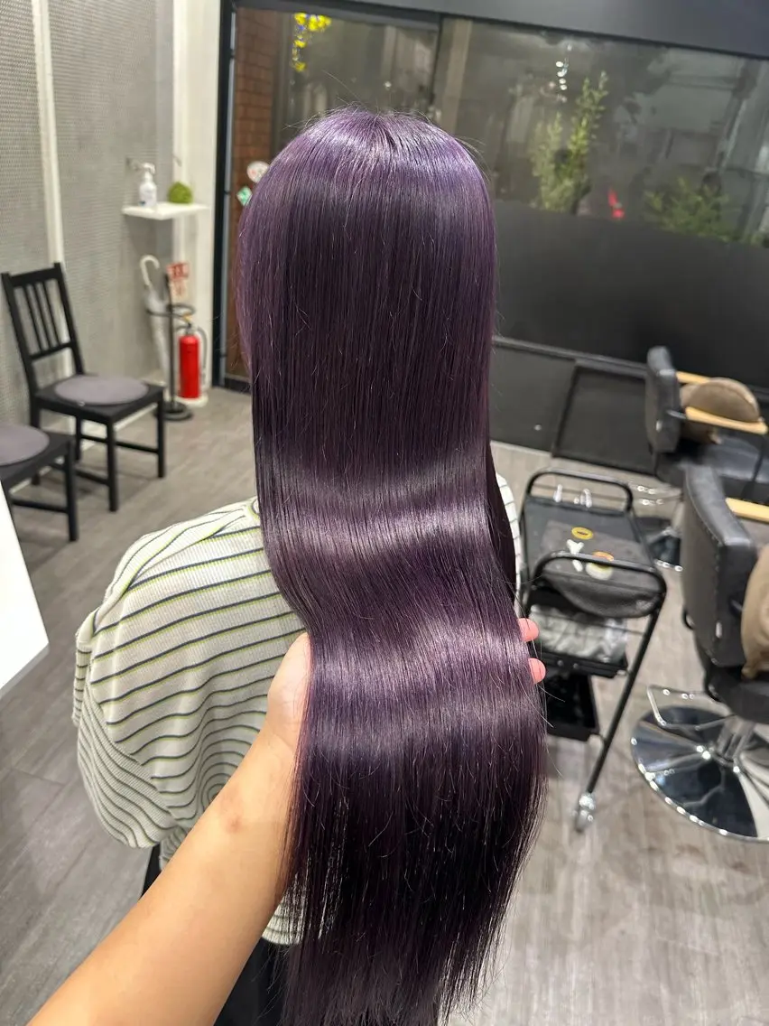 ロング カラー ラベンダーカラー ヘアカラー トリートメント cocotte 💟草間紫音💟のヘアスタイル