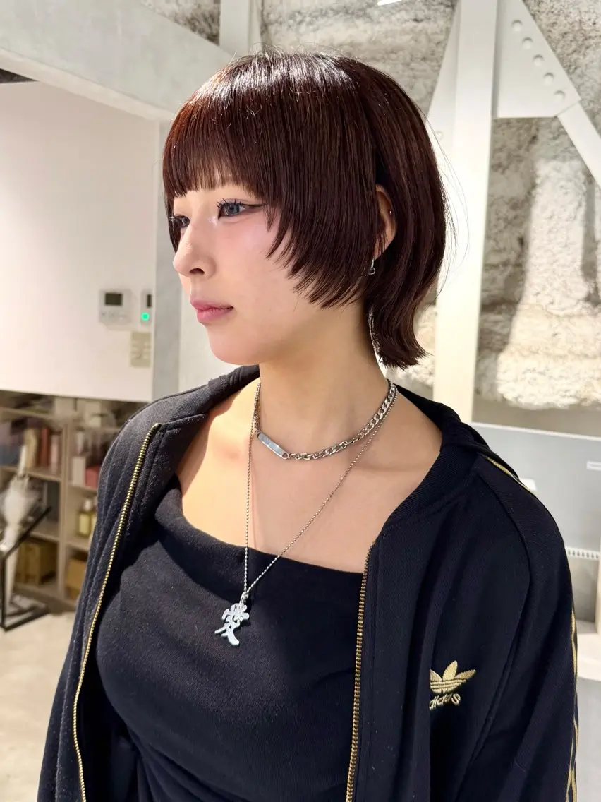 ショート カット ヘアカラー 骨格診断で絶対可愛い ✨丸みショート✨凌弥のヘアスタイル