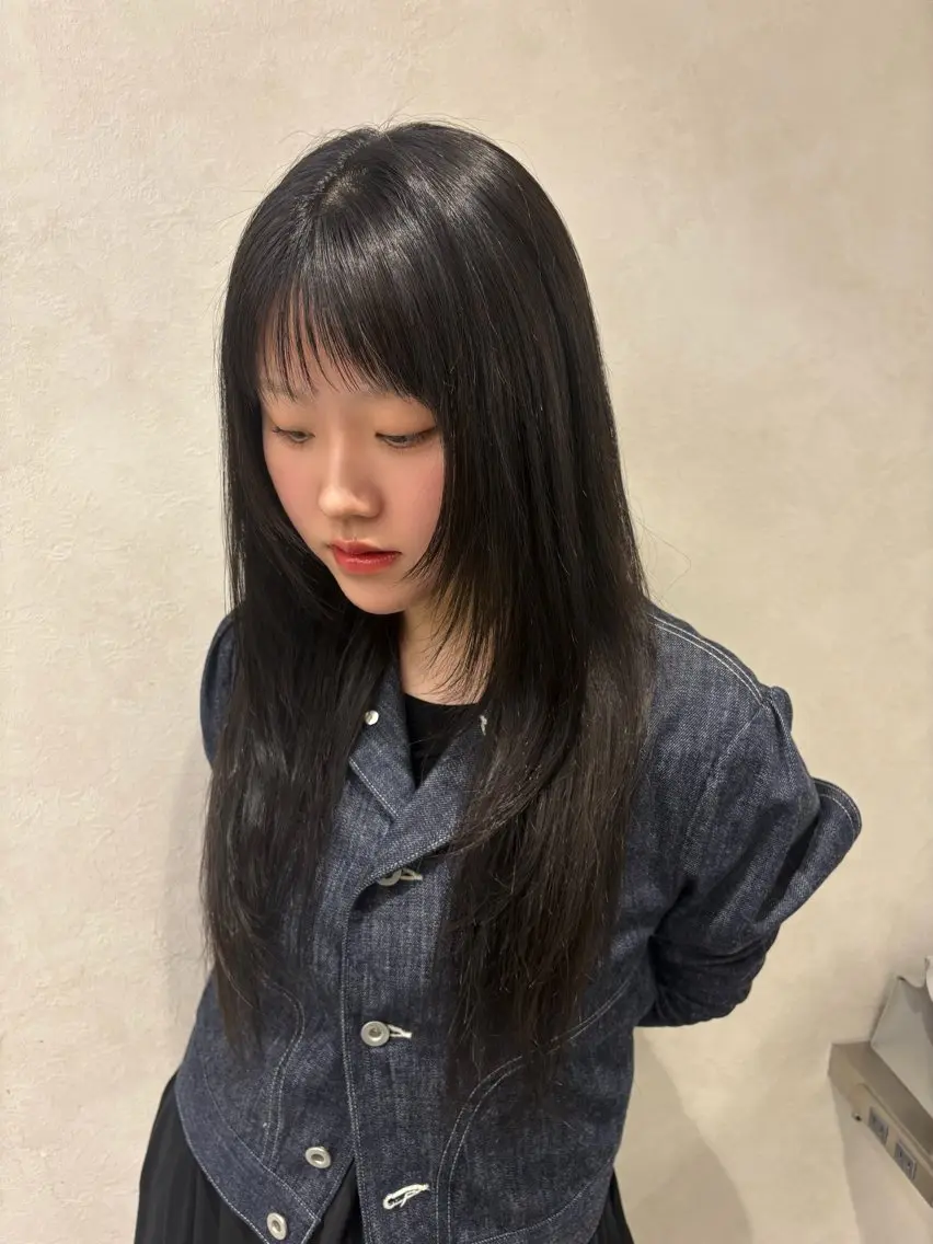 ロング ハッシュカット ハイレイヤー レイヤーカット Yuta✂︎ 韓国レイヤー🪽のヘアスタイル