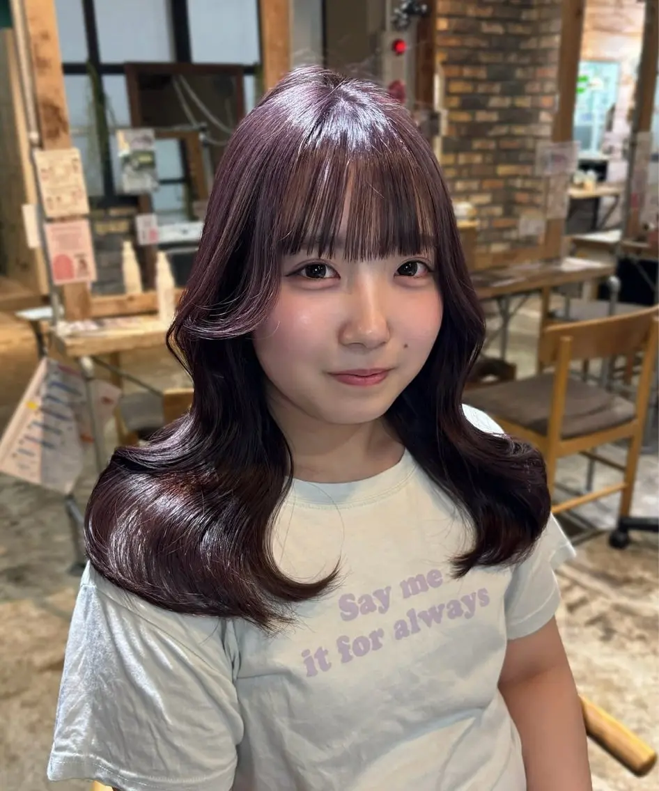 セミロング カラー カット ヘアカラー トリートメント moe🎀 透明感♡似合わせのヘアスタイル
