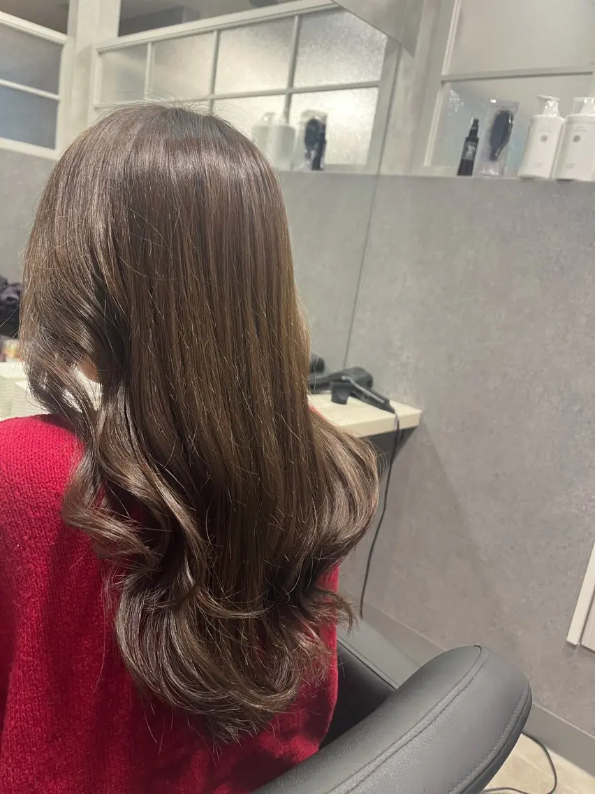 ロング カット ヘアカラー ヘッドスパ 加藤 あおいのヘアスタイル