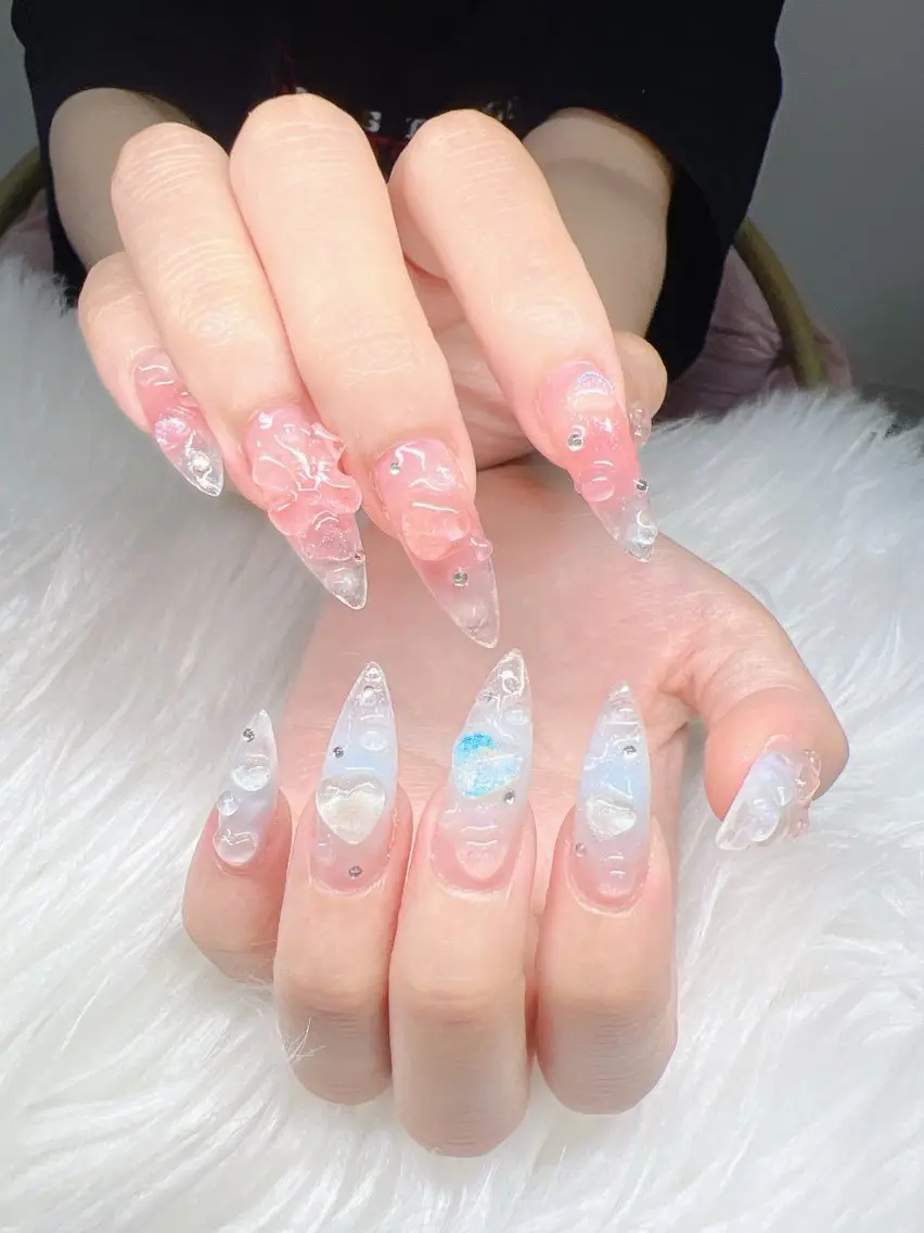 ネイル ハンドネイル Lee Nails チップ長さだし専門店のネイルデザイン