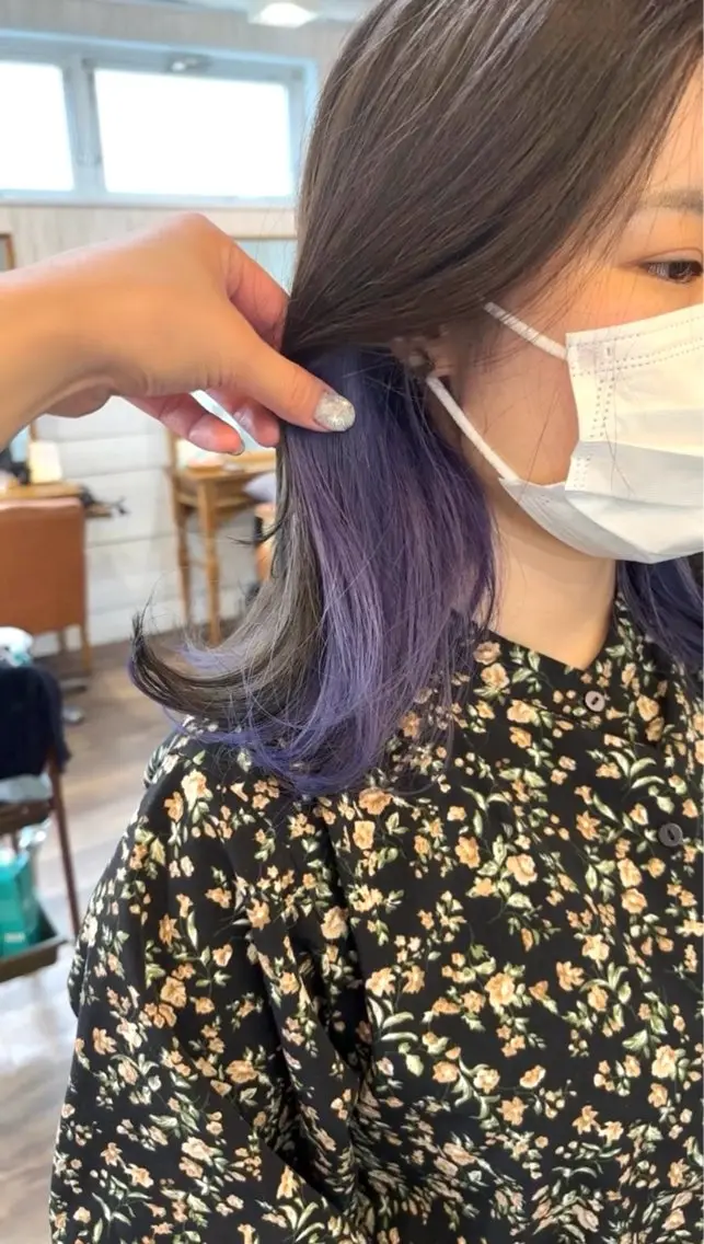 🩶カット×インナーカラー【ブリーチ.表面カラー込み】🩶の写真