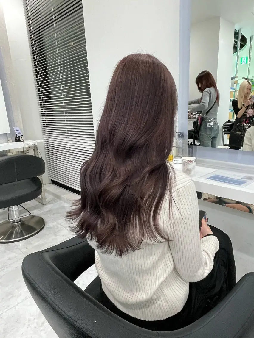 ロング カラー ヘアアレンジ 💓色落ちまで綺麗な 垢抜けカラー💓のヘアスタイル