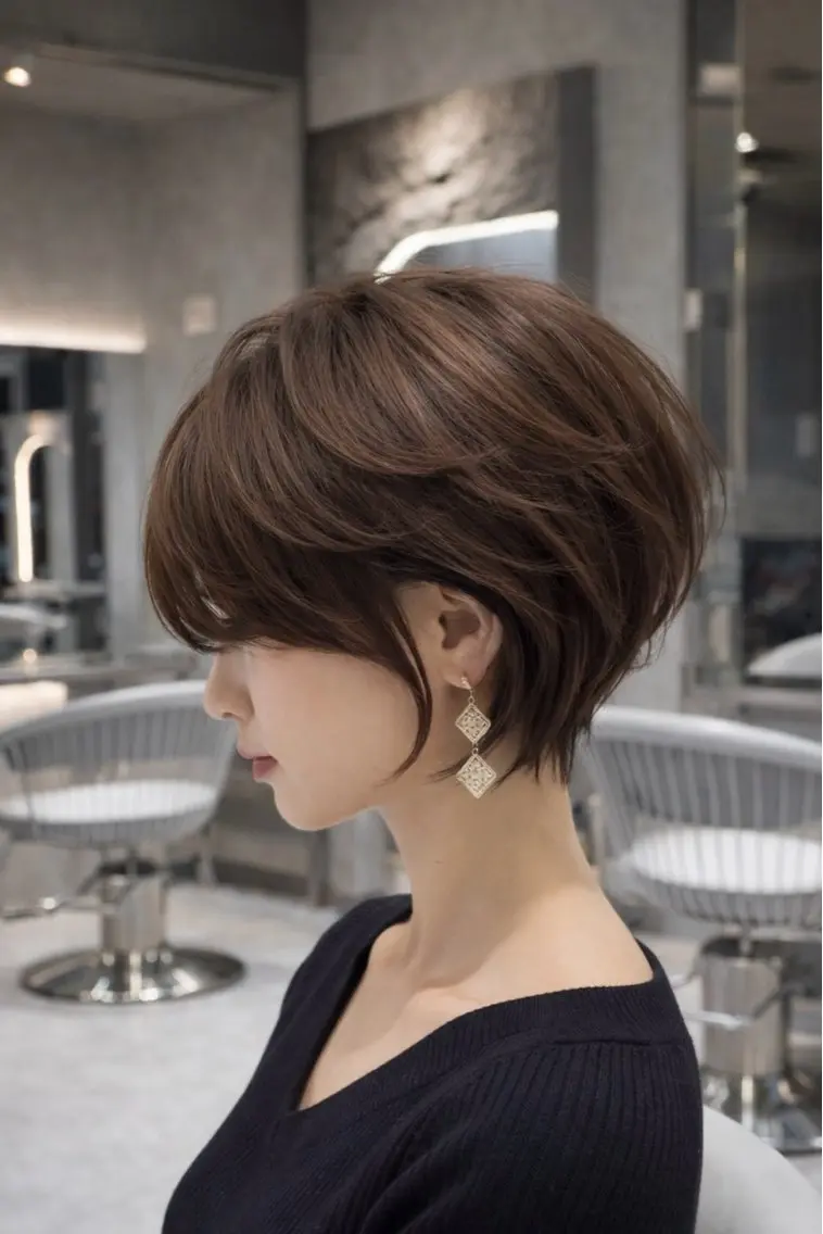 ショート カラー カット ヘアカラー トリートメント 《髪質改善✖️レイヤ ー🩶》ナオヤのヘアスタイル