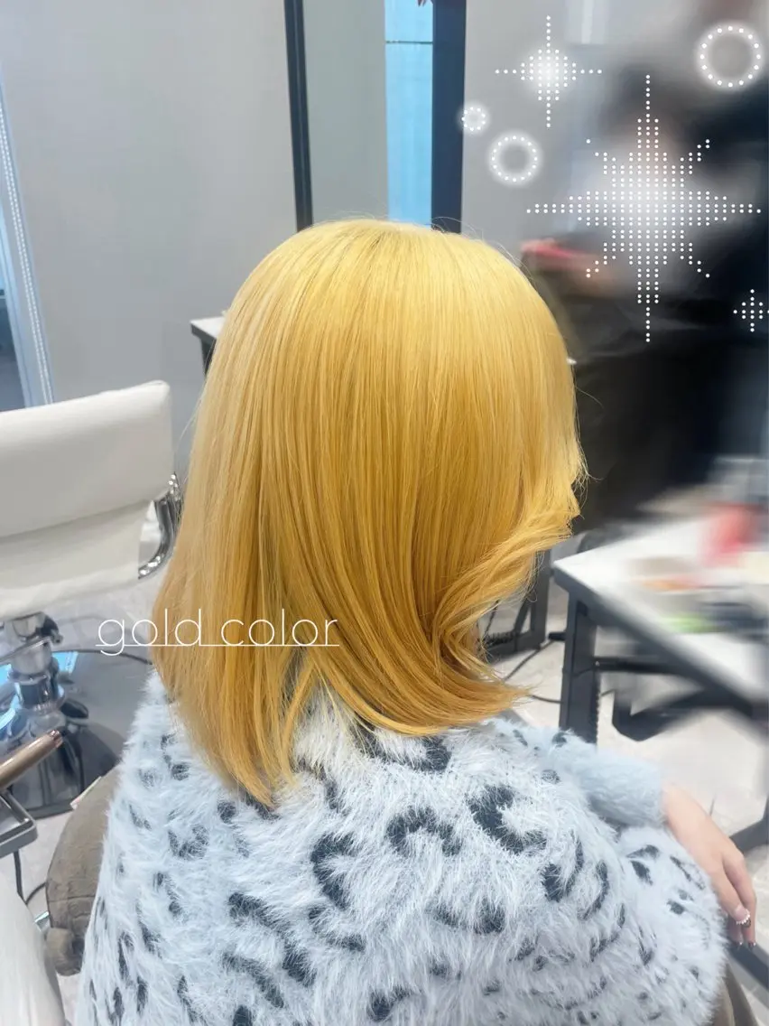 ミディアム カラー ブリーチ 透明感カラー ヘアカラー レイヤーカット/ ヘアカラー/RENAのヘアスタイル