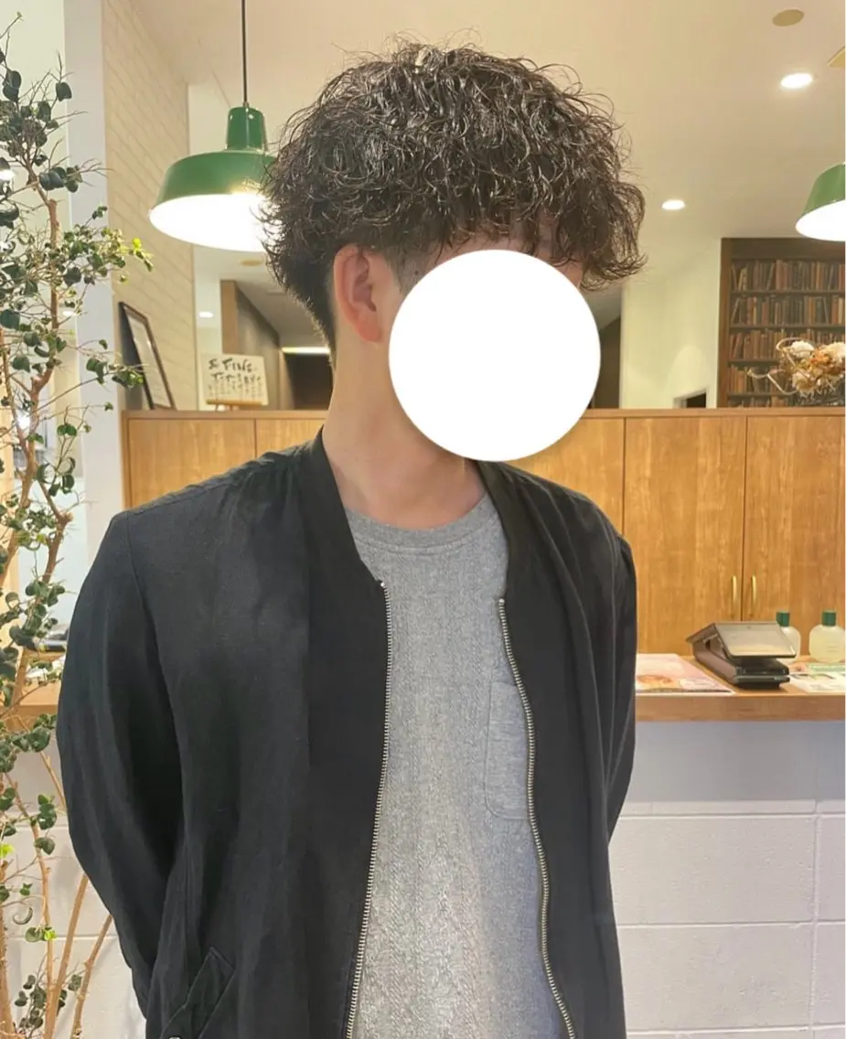 パーマ ヘアアレンジ メンズ カット パーマ 常藤 留佳のヘアスタイル