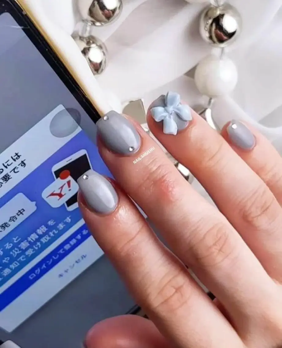 ネイル 持ち込み ニュアンスネイル ワンカラーネイル シンプルネイル ハンドネイル 3dパーツ/流行り 👧shushu❤️のネイルデザイン