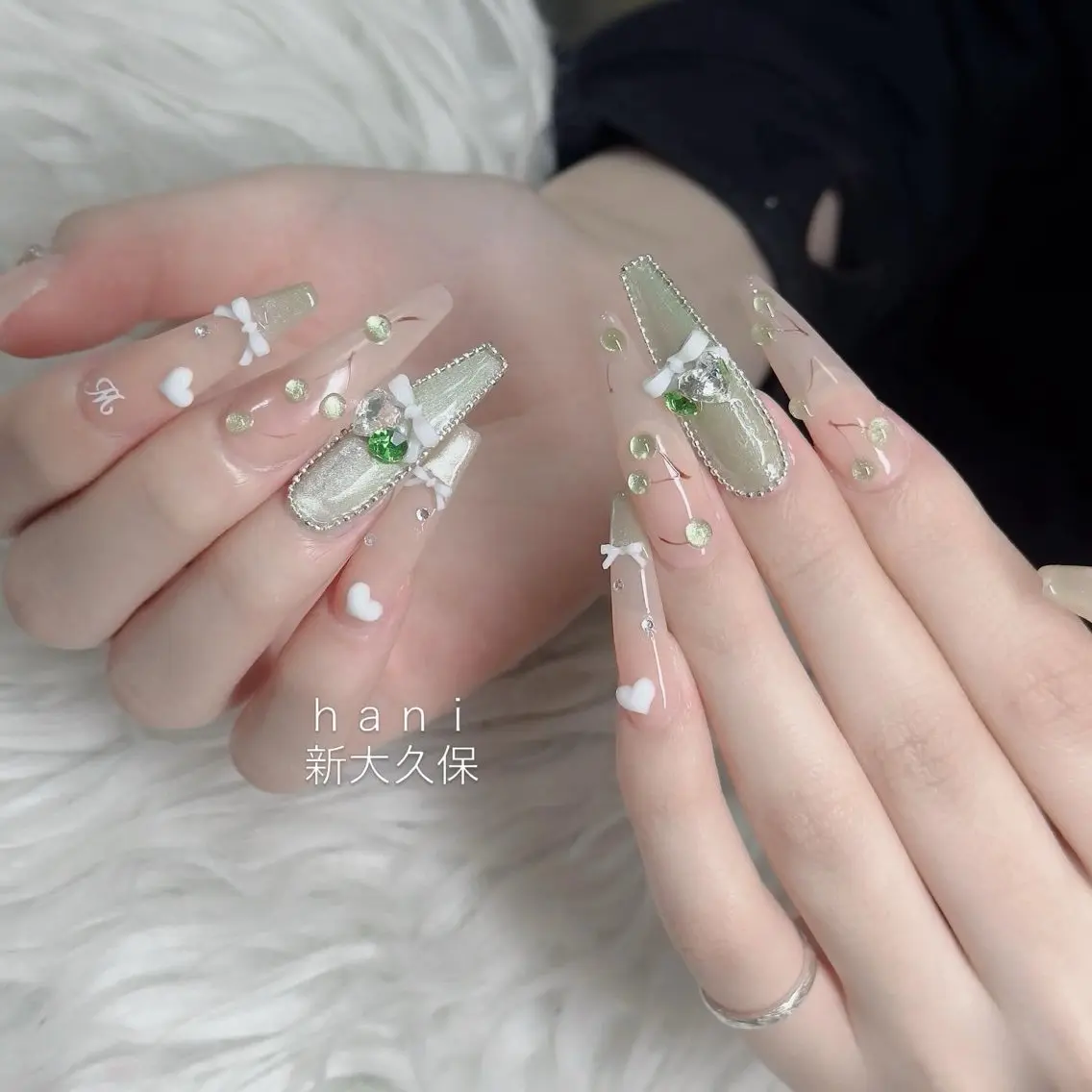 ネイル フットネイル フレンチネイル グラデーション 韓国ネイル ロングネイル ハンドネイル Hani Nail Salonのネイルデザイン