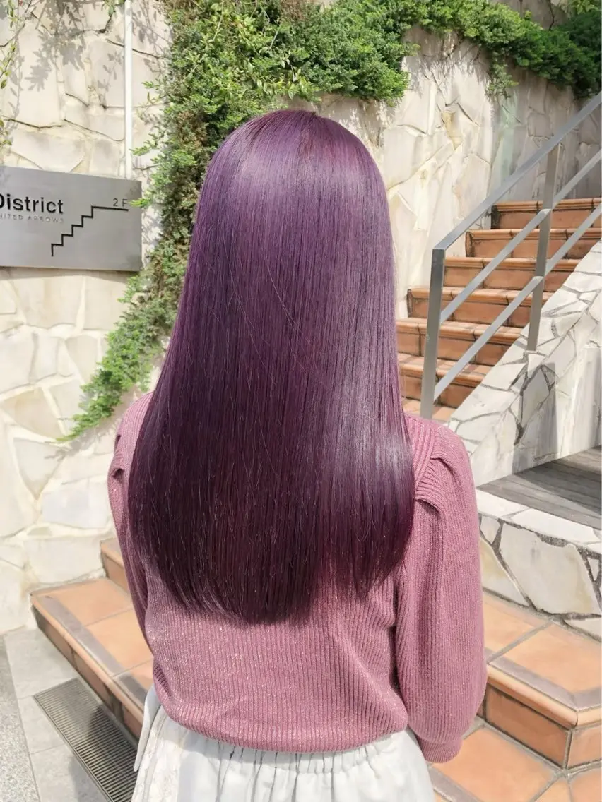 韓国風ヘアダブルカラー(1ブリーチ+1カラー)+1stepトリートメントの写真