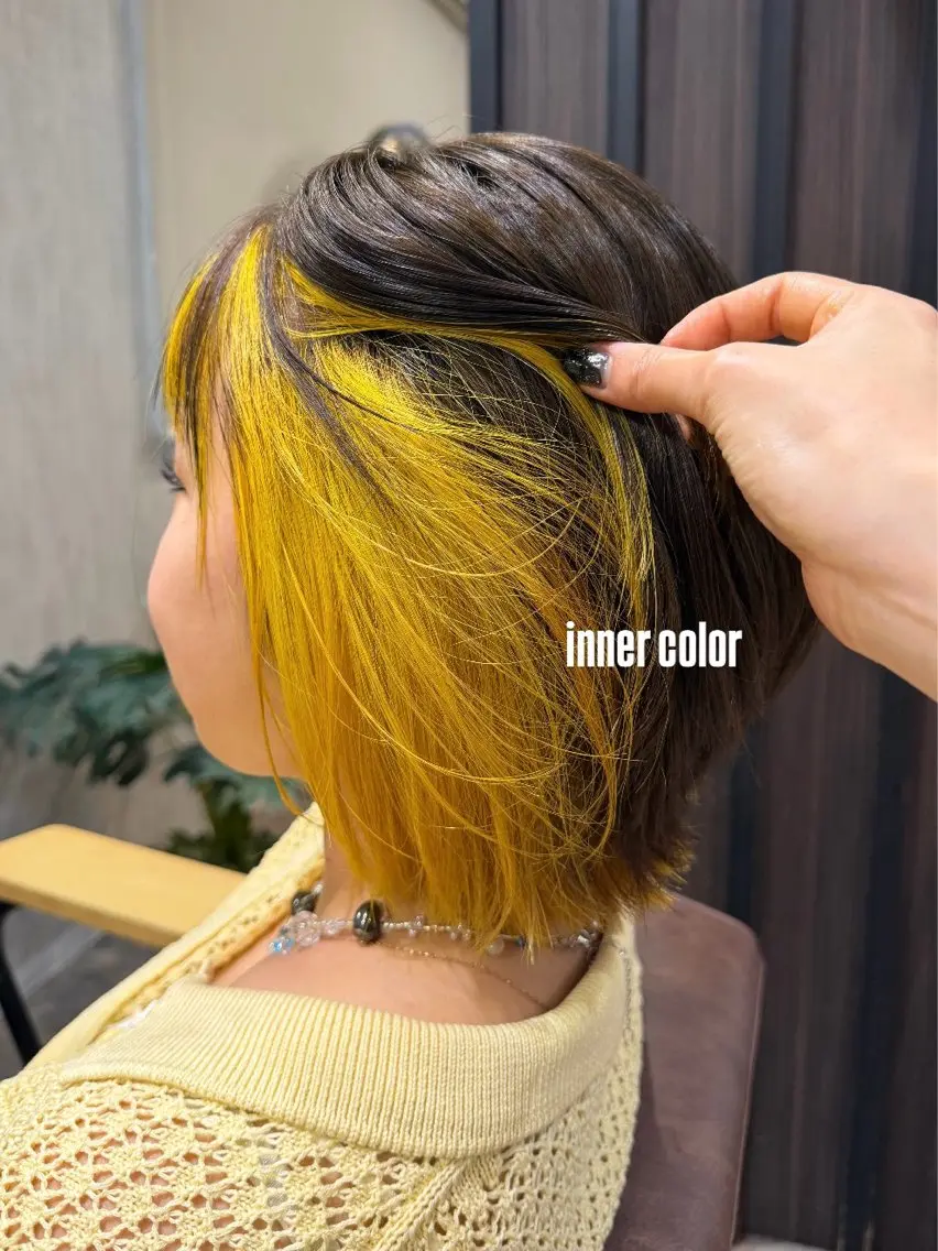 ショート カラー イエローカラー カット ヘアカラー NewiGrande 土屋野明のヘアスタイル