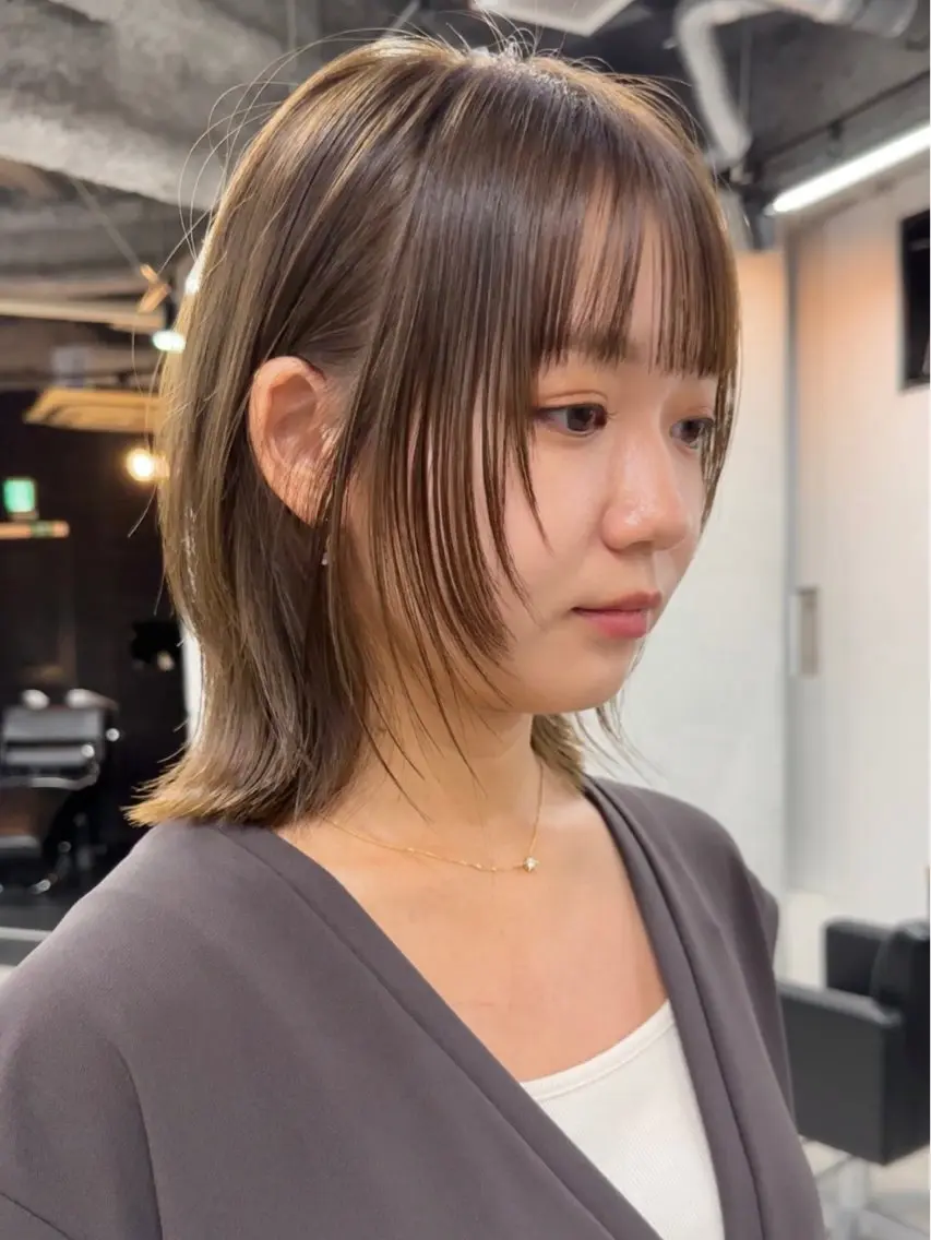 ミディアム カラー ヘアアレンジ 北間 寛哉のヘアスタイル