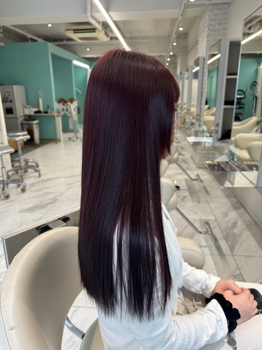 ロング カット ヘアカラー 縮毛矯正 トリートメント 髪質改善/縮毛矯正 心斎橋/池本有宏のヘアスタイル