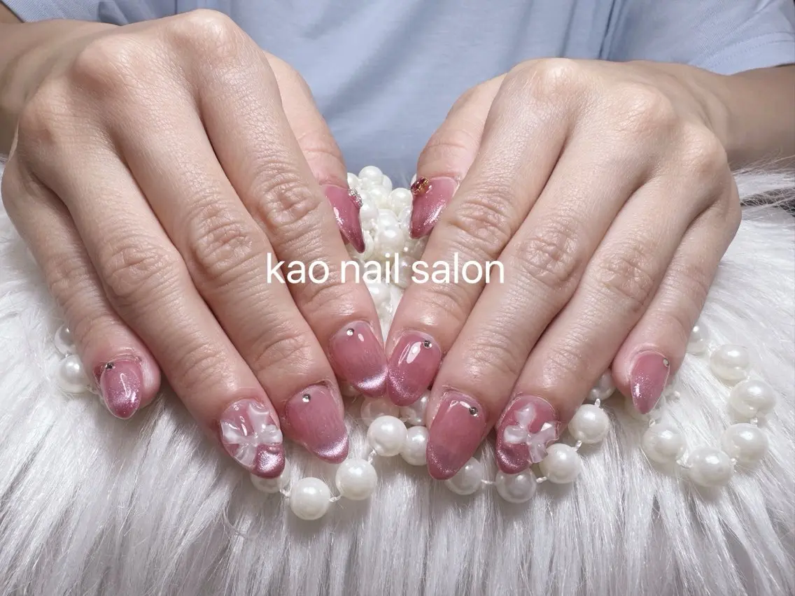 ネイル ハンドネイル kao nail マグネット/長さだしのネイルデザイン