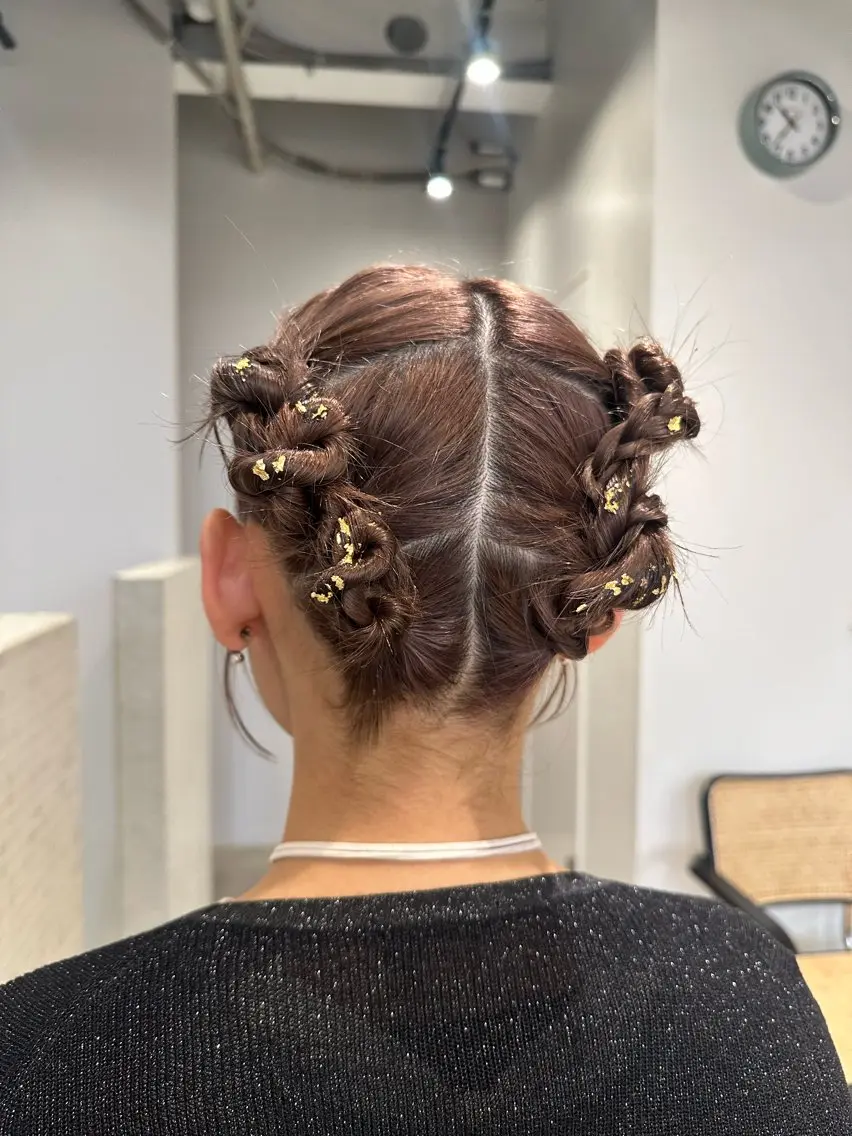 ミディアム ヘアアレンジ ボブ ヘアセット 🫧透明感カラー／ 💙安藤美海💙のヘアスタイル