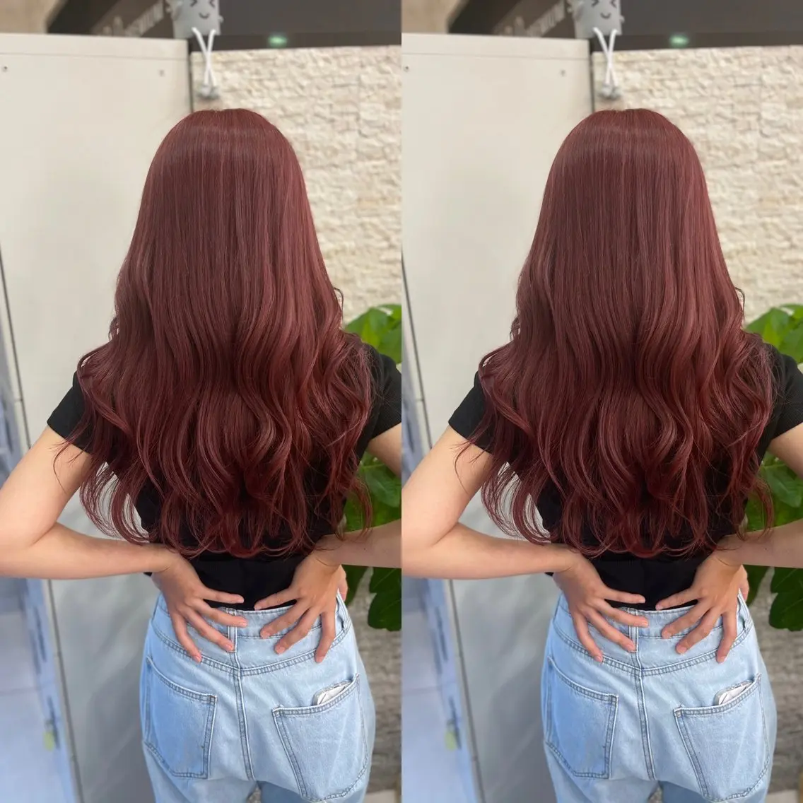 ロング カット ヘアカラー トリートメント Y Uのヘアスタイル