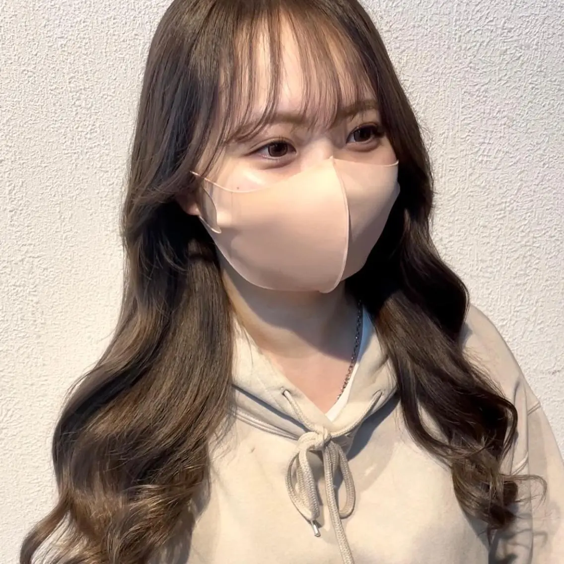 セミロング カラー グレージュ チヒョ🦋 韓国hair🇰🇷のヘアスタイル