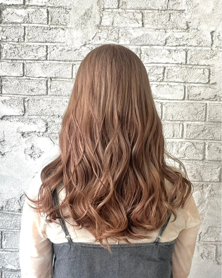 ロング カット ヘアカラー トリートメント 艶髪ブリーチカラー 💗manaka💗のヘアスタイル