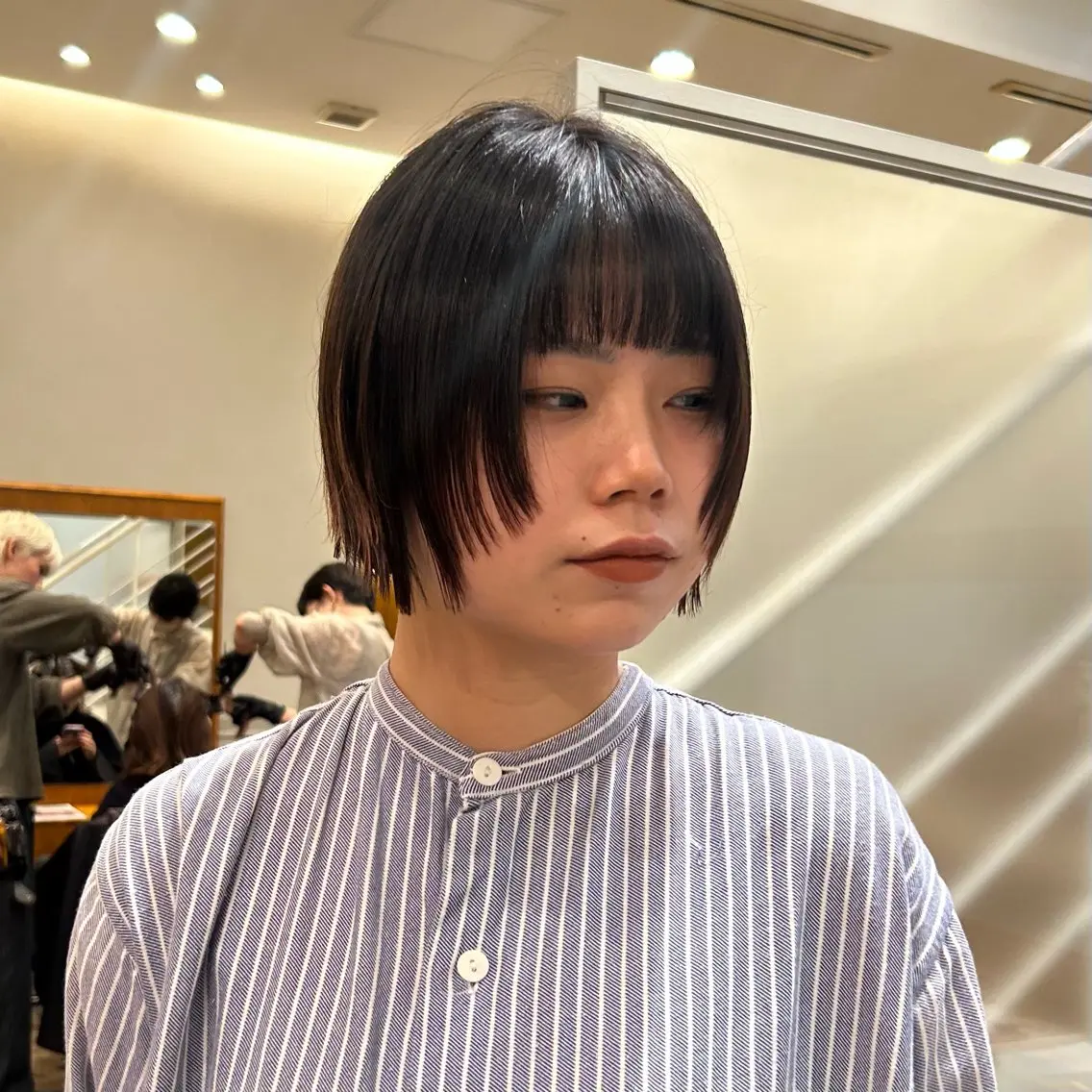 ショート カラー 切りっぱなしボブ ボブ 外ハネヘア カット ヘアカラー トリートメント 🌿ボブ パーマ高橋啓太🌿のヘアスタイル