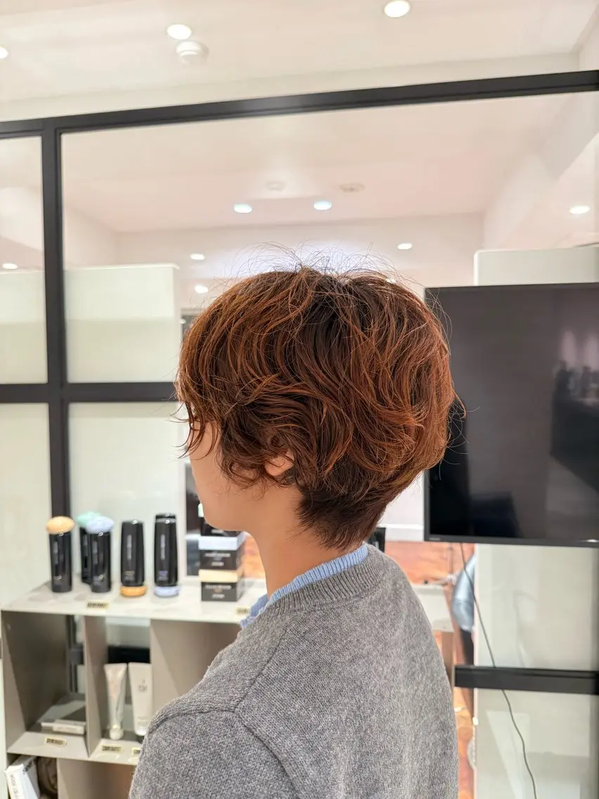 調整カット+ショートパーマ💗の写真