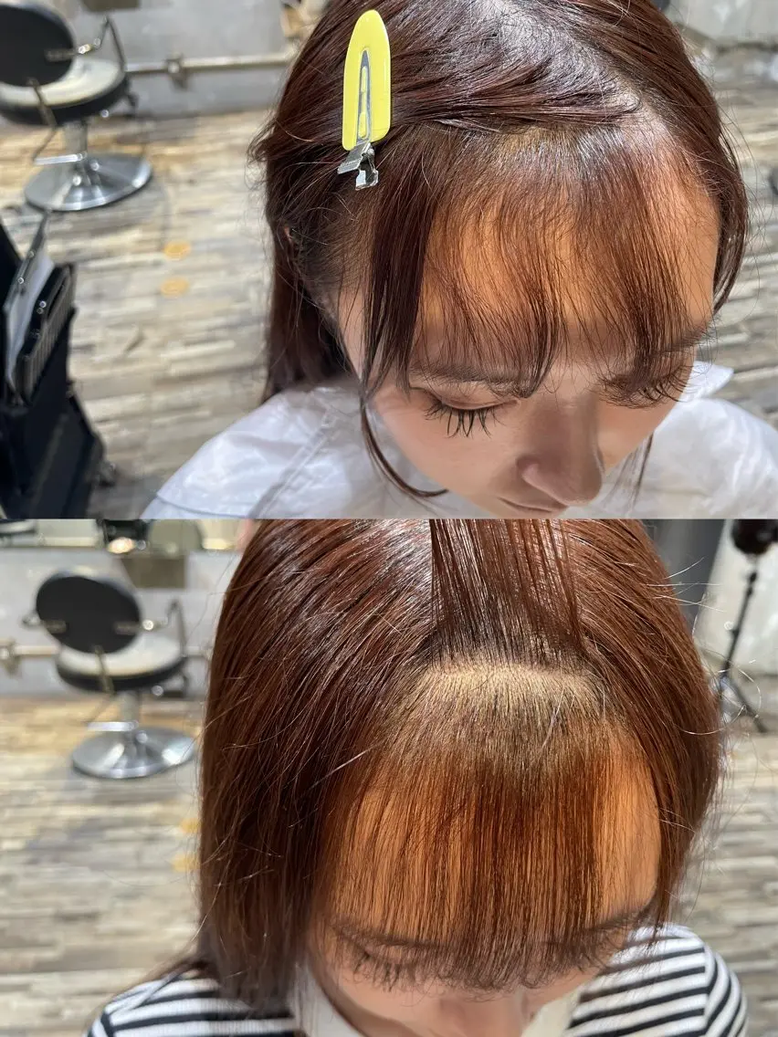 弱酸性前髪縮毛矯正の写真
