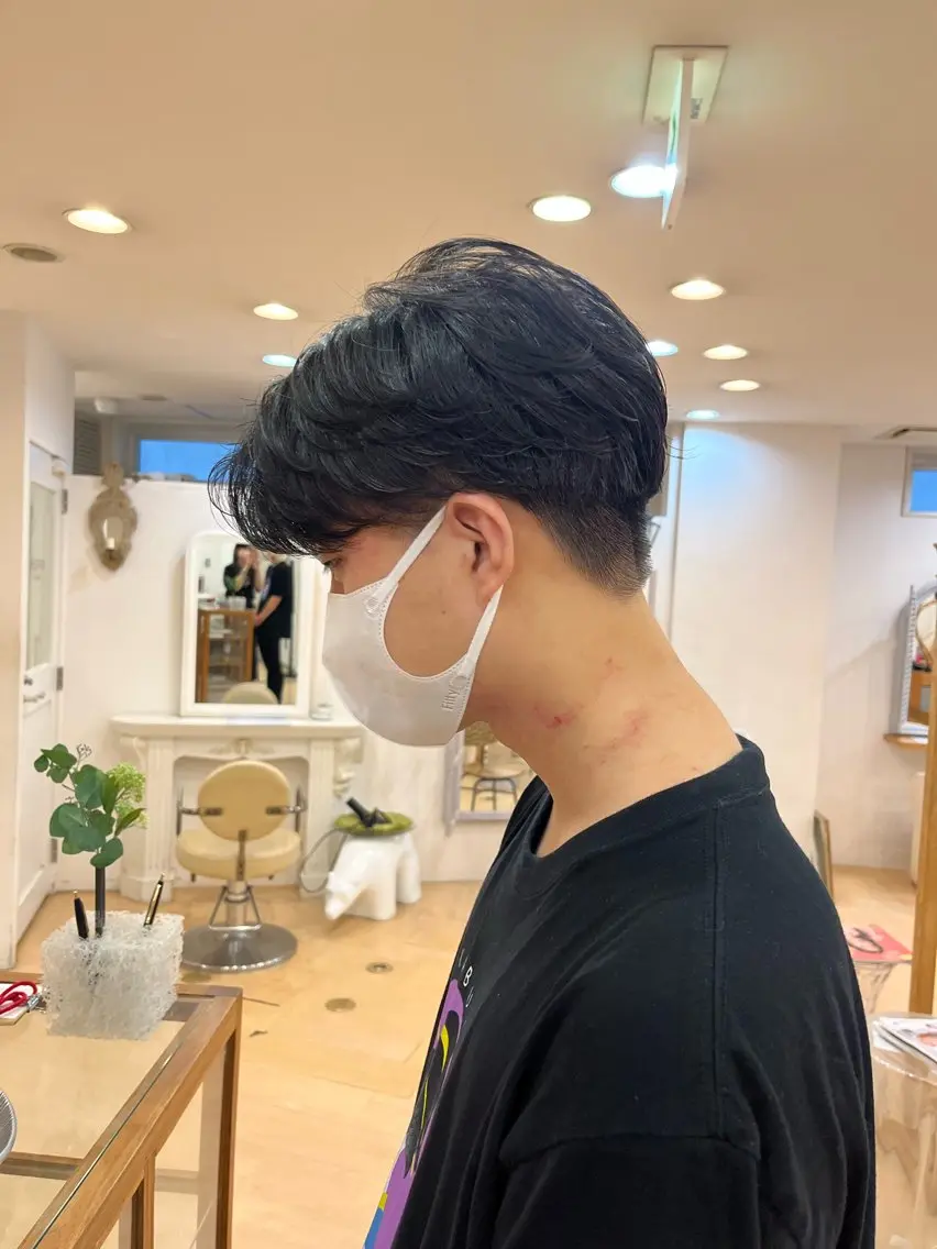 パーマ メンズ センターパート メンズパーマ ニュアンスパーマ 💠つたふうか/ 韓国/メンズヘア💠のヘアスタイル