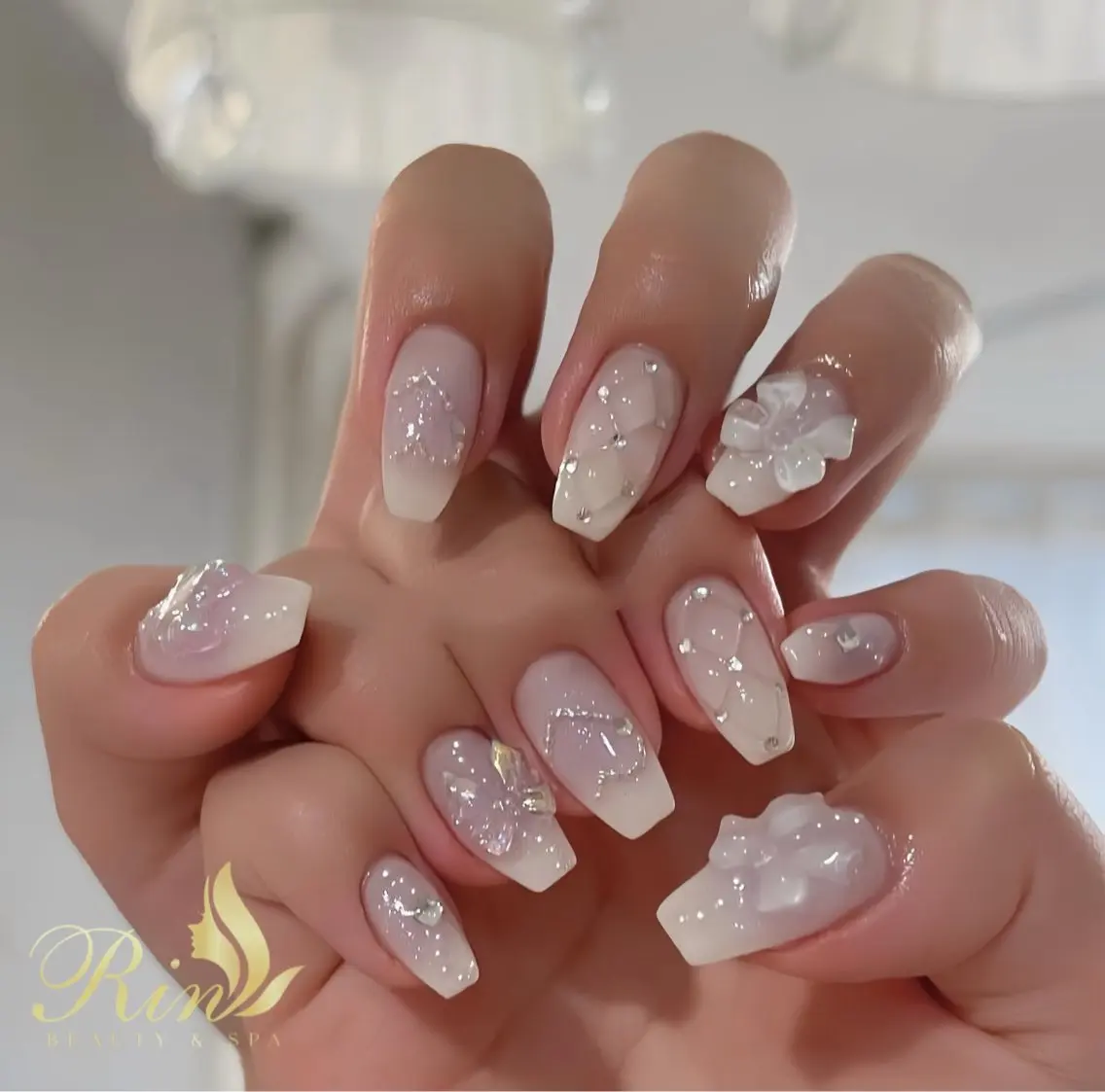 ネイル アートネイル フレンチネイル ジェルネイル 韓国ネイル ミラーネイル Rin Nail 新大久保店のネイルデザイン