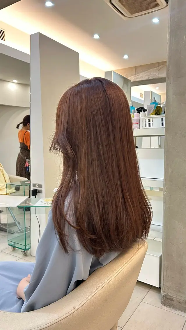 ロング カット ヘアカラー 🍀似合わせ透明感 カラーアヤナ🍀のヘアスタイル