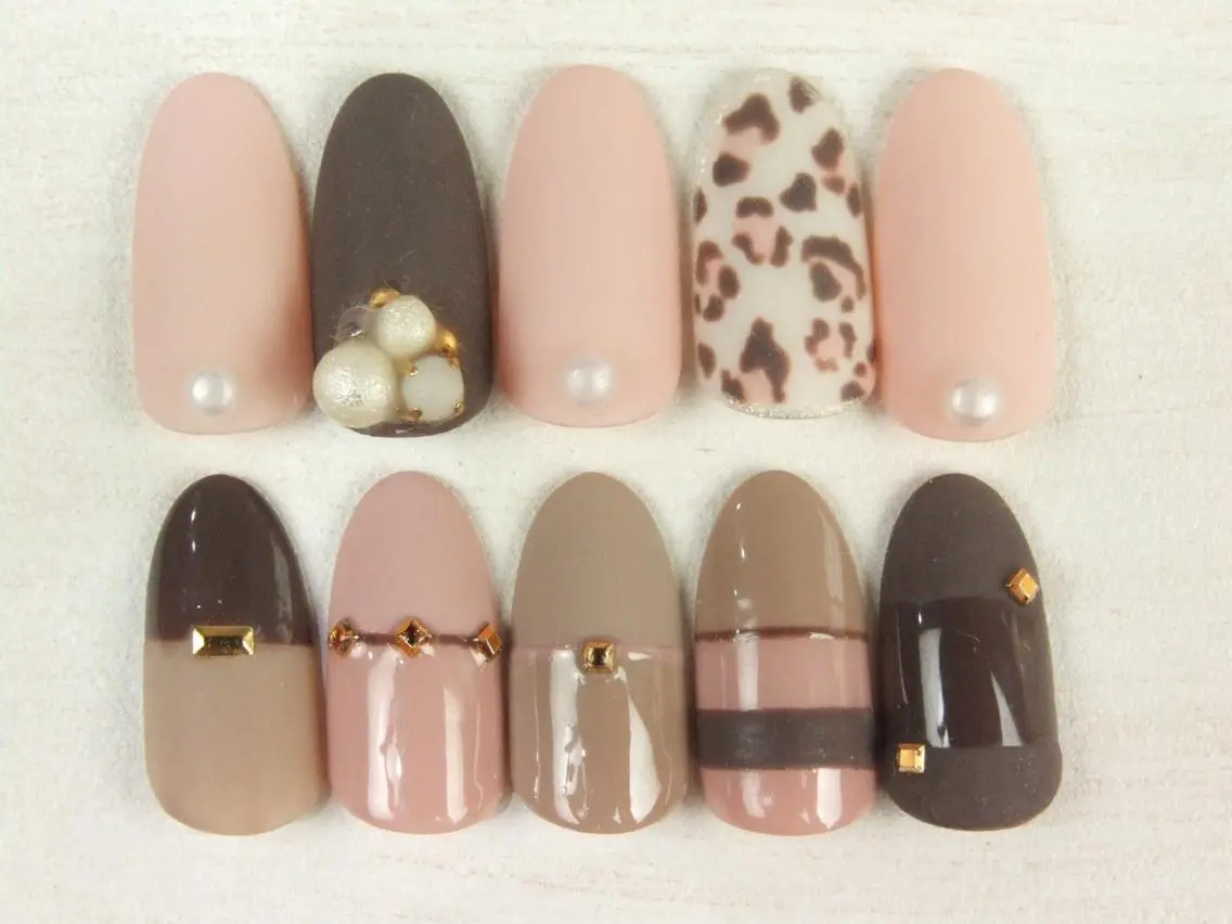 ネイル ブラウン Nail's LuluLimaのネイルデザイン