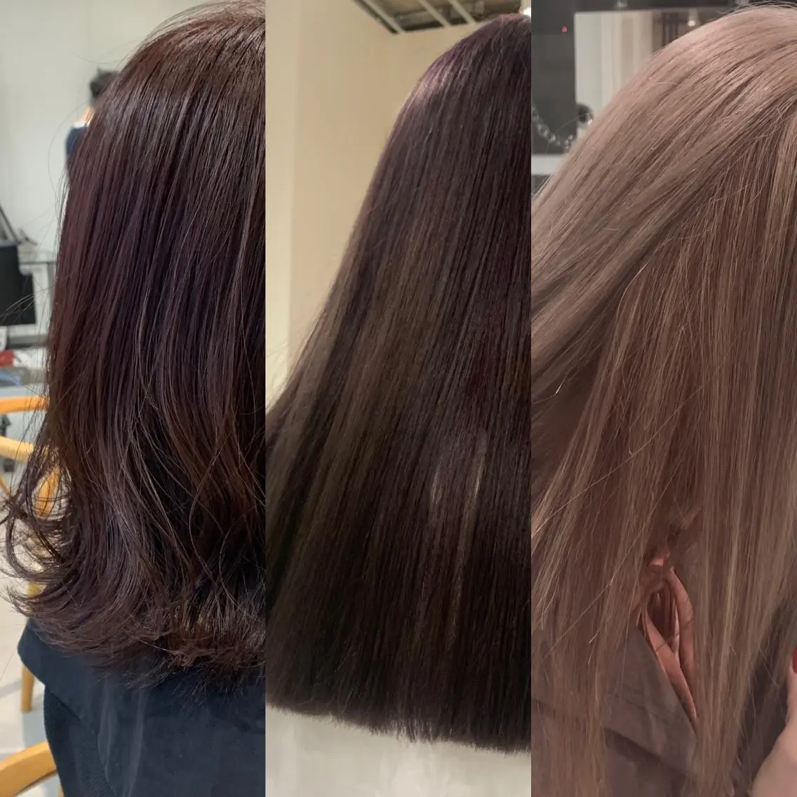 ロング カラー ブリーチ ラベンダーカラー ブリーチなしカラー トリートメント 顔まわりカット/ ボブ/SHIMADAのヘアスタイル