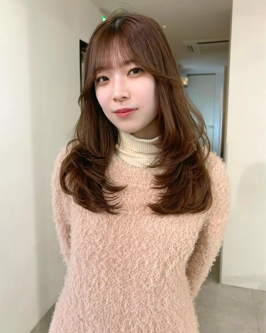 【ガーリーレイヤーカット×盛れる顔まわり+スタイリングレクチャー🎀🎗️】の写真