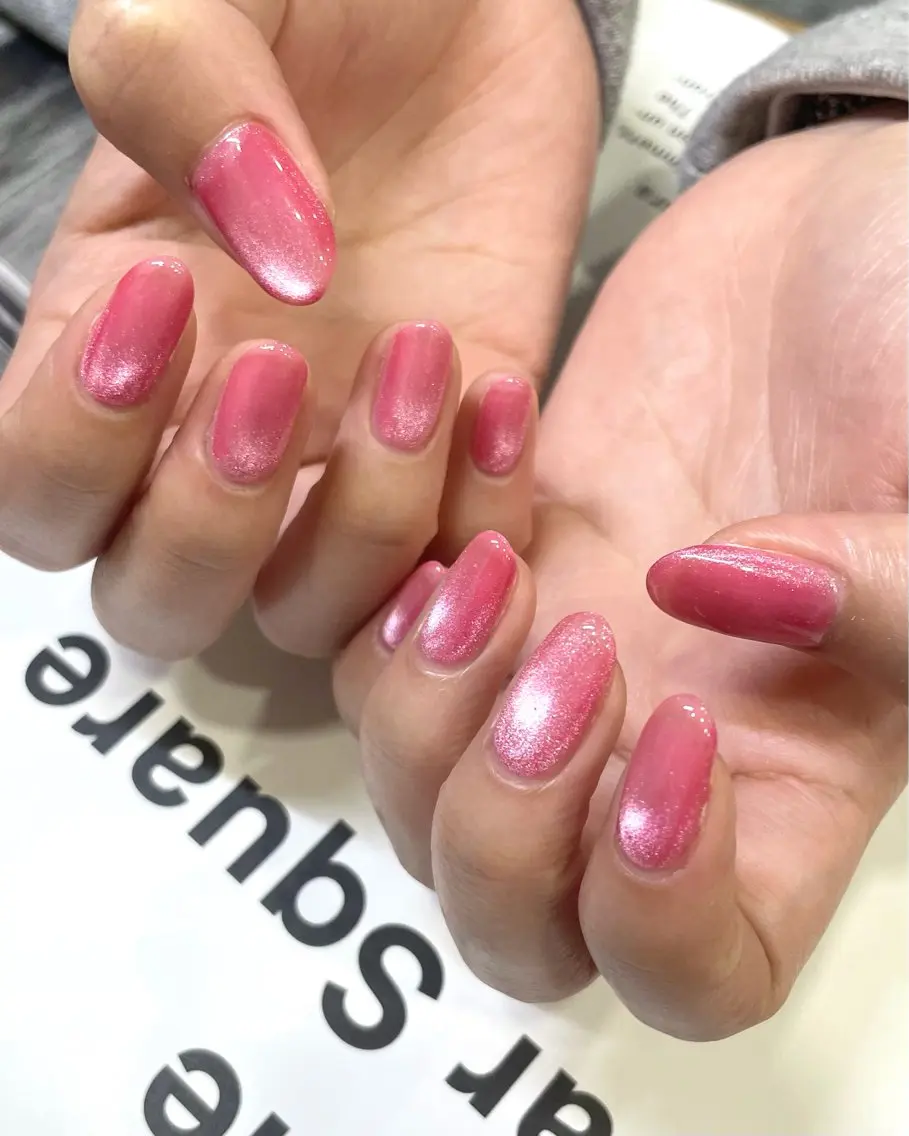 ネイル 氷ネイル・うるうるネイル マグネットネイル ハンドネイル nailsalon amity🌿池田のネイルデザイン