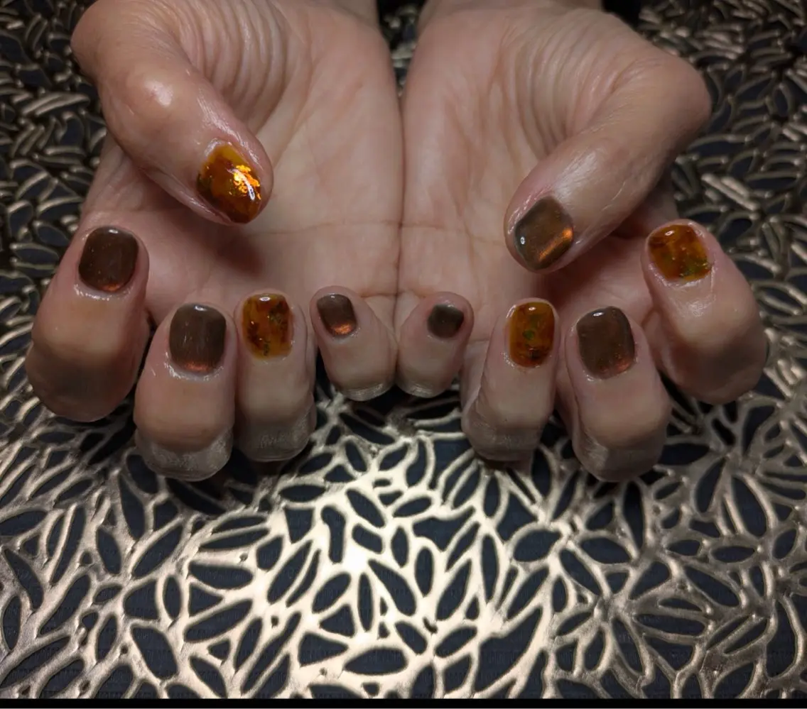 ネイル べっ甲ネイル ✨ameru✨ nailsalonのネイルデザイン