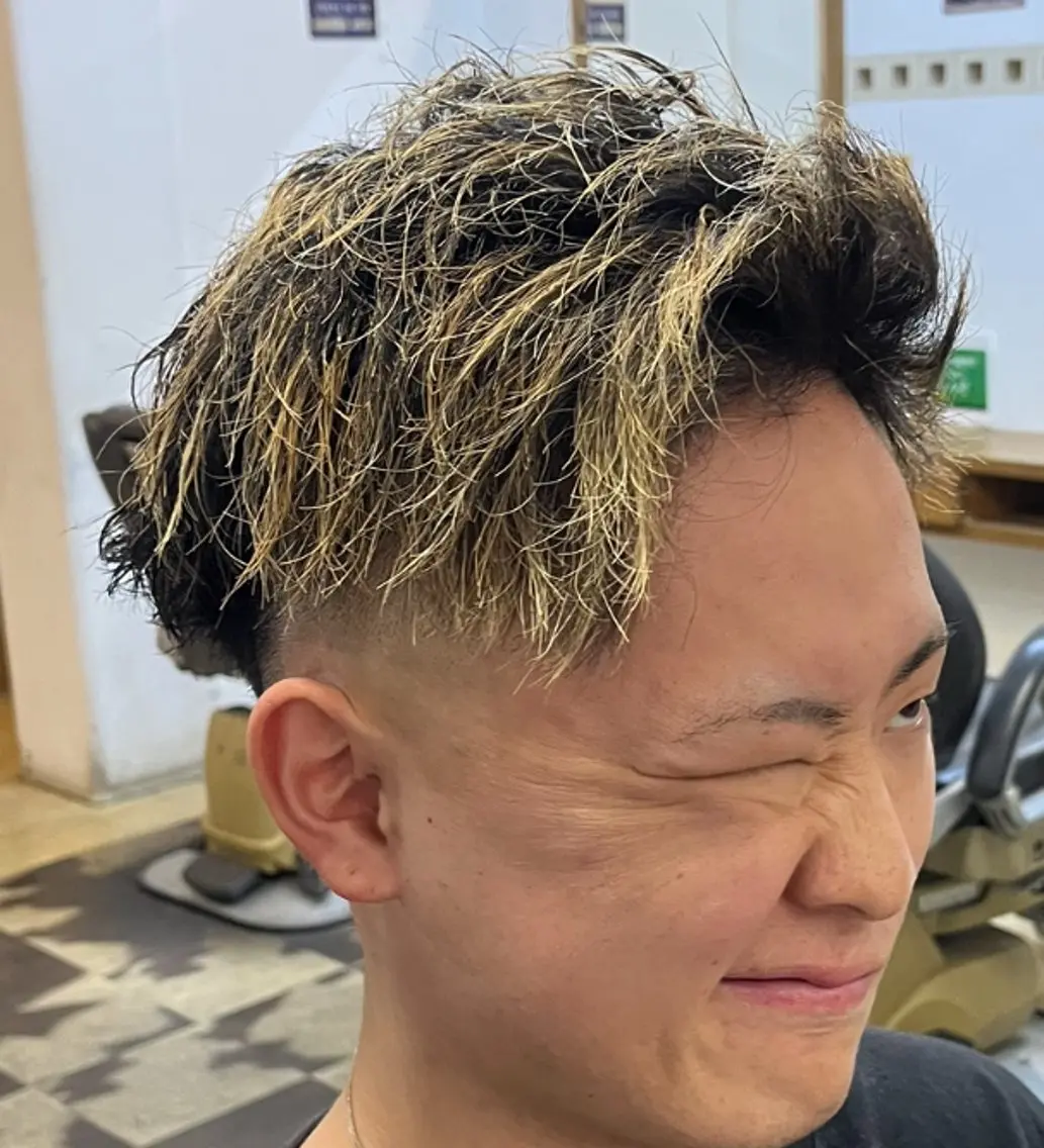 パーマ メンズ カット パーマ 市道 翼のヘアスタイル