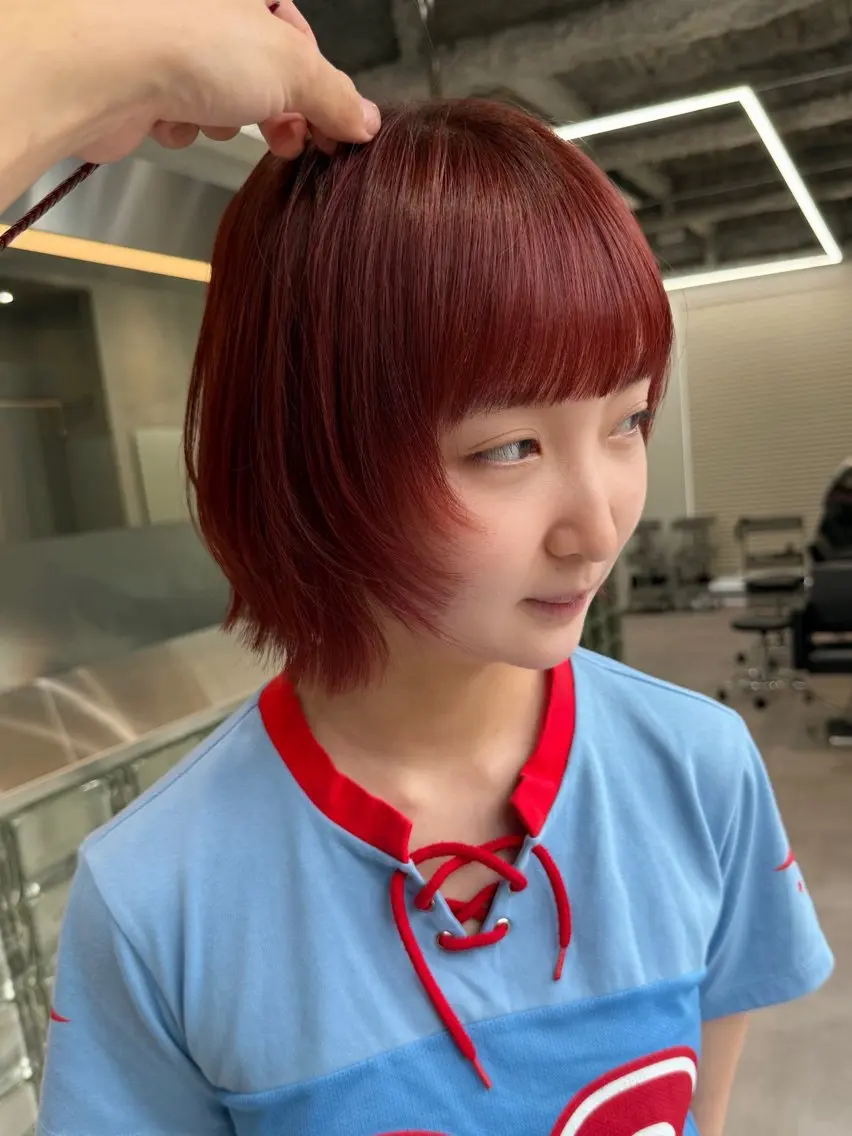 ショート カラー ボブレイヤー ボブ レイヤーカット カット ヘアカラー トリートメント ボブ専門美容師 /ミヤノのヘアスタイル