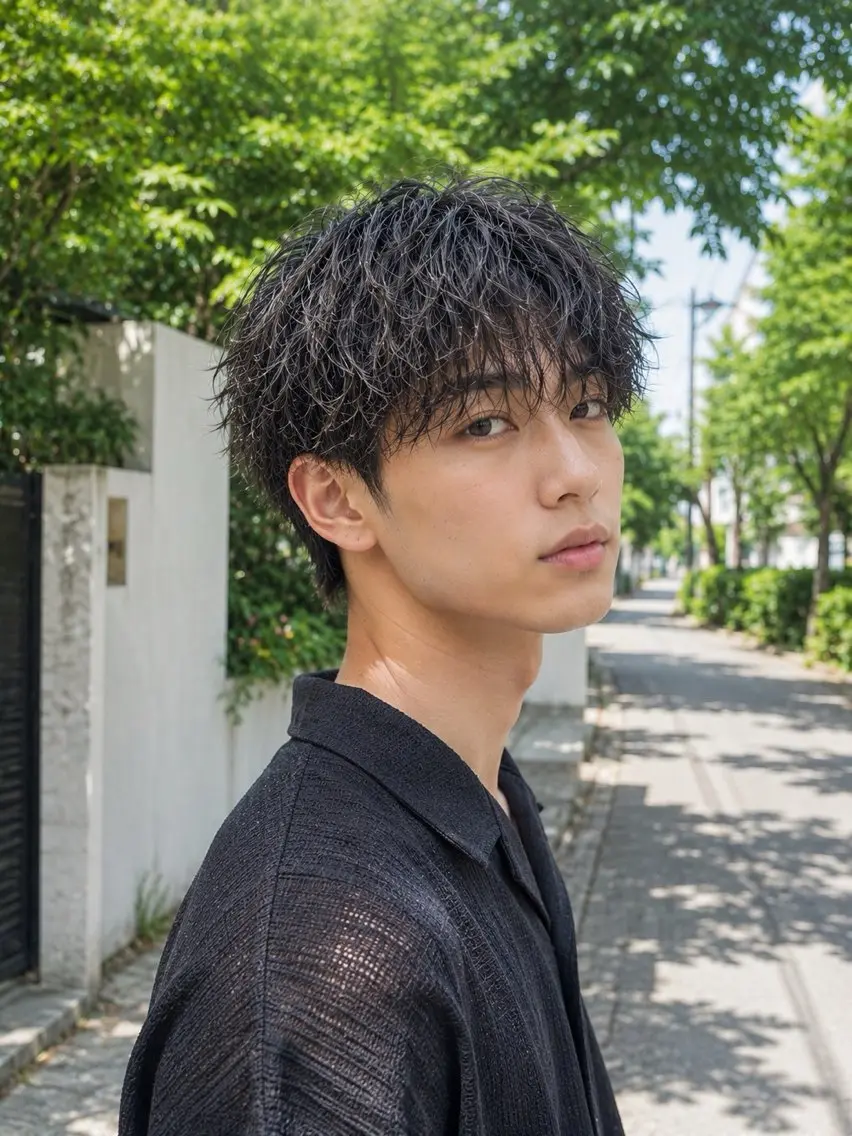メンズ 小林さや 寺田町／透明感カラーのヘアスタイル