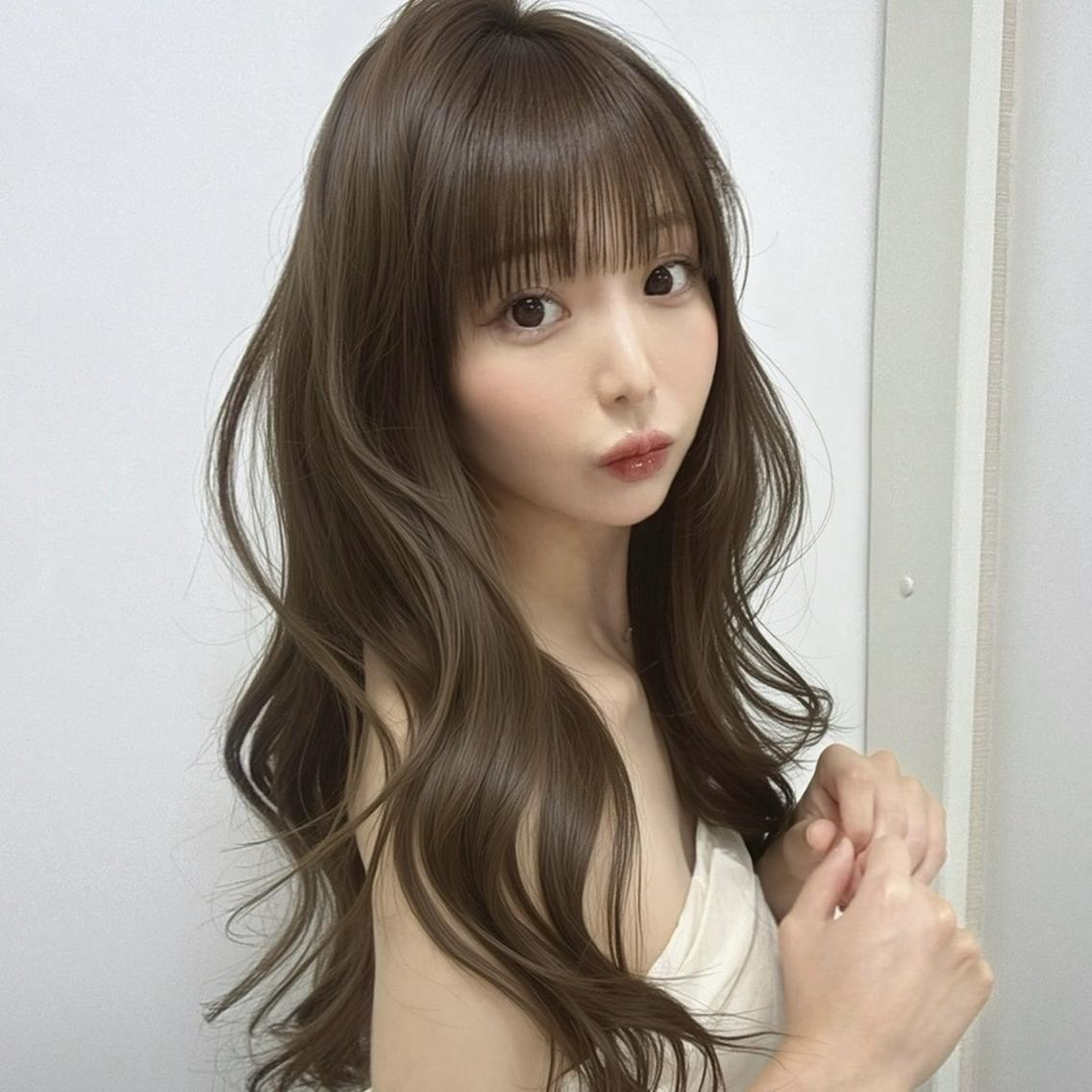 カラー 赤み消し🕊️オリー ブベージュ/原宿のヘアスタイル