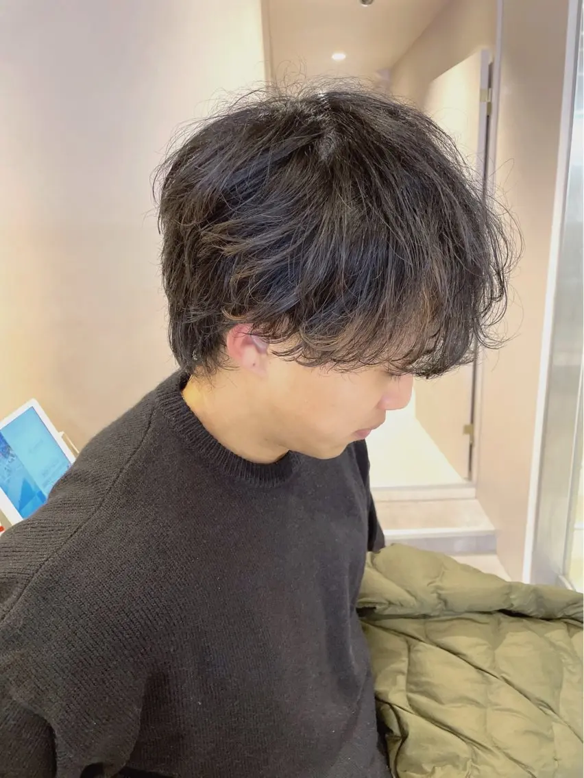 メンズ メンズウルフカット ウルフカット カット パーマ 【メンズ特化】渡部 京弘/パーマのヘアスタイル
