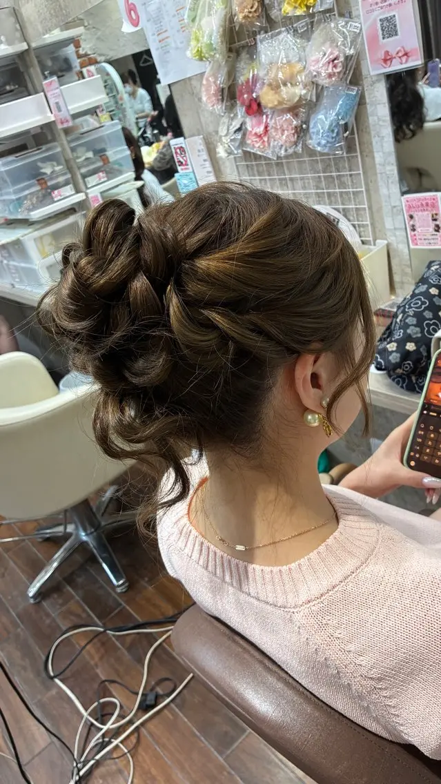 ロング ヘアセット 結婚式ヘアセット 土日祝・早朝OKのヘアスタイル