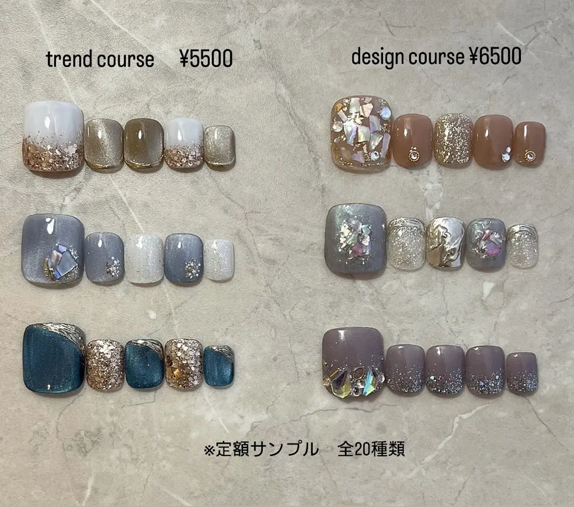 ネイル フットネイル ジェルネイル 韓国ネイル nail salon Lauleaのネイルデザイン