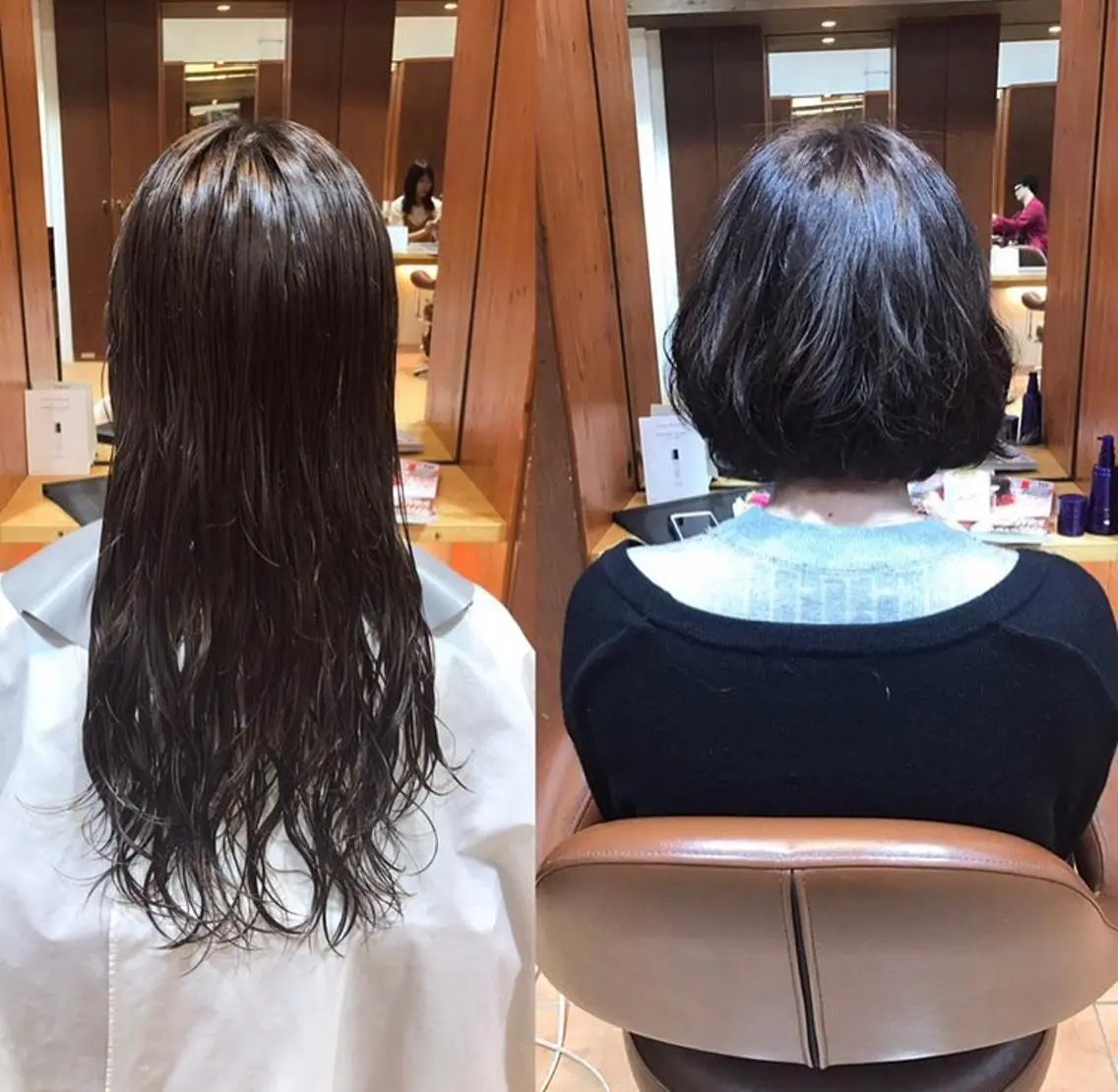 ショート カラー パーマ ✂︎ショート、ボブ、 レイヤー🩵YUMIのヘアスタイル