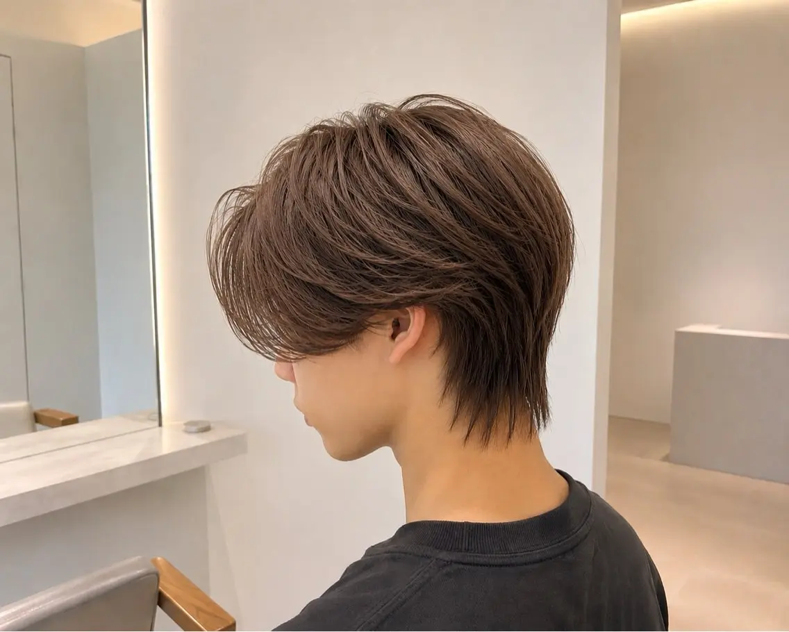 襟足刈り上げなしメンズカット+トリートメントの写真