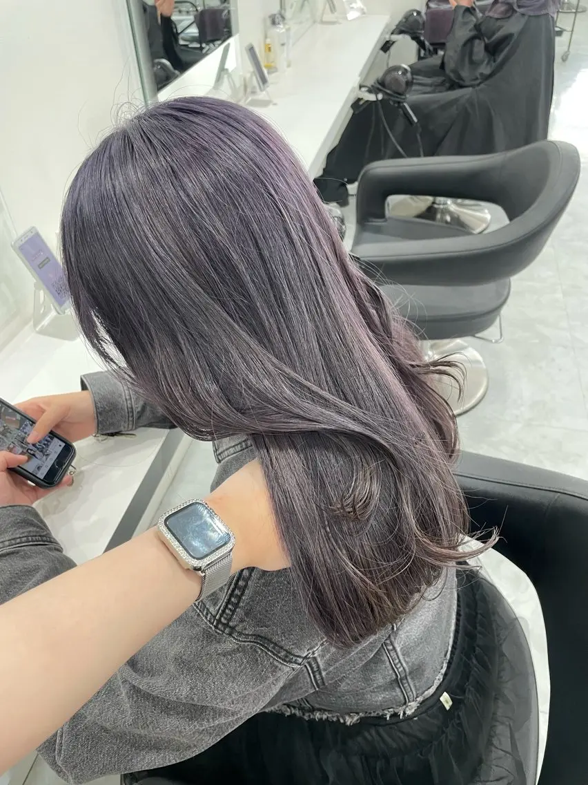 ロング カラー ヘアカラー トリートメント 大人っぽ韓国🤍ブリ ーチ/mitsukiのヘアスタイル
