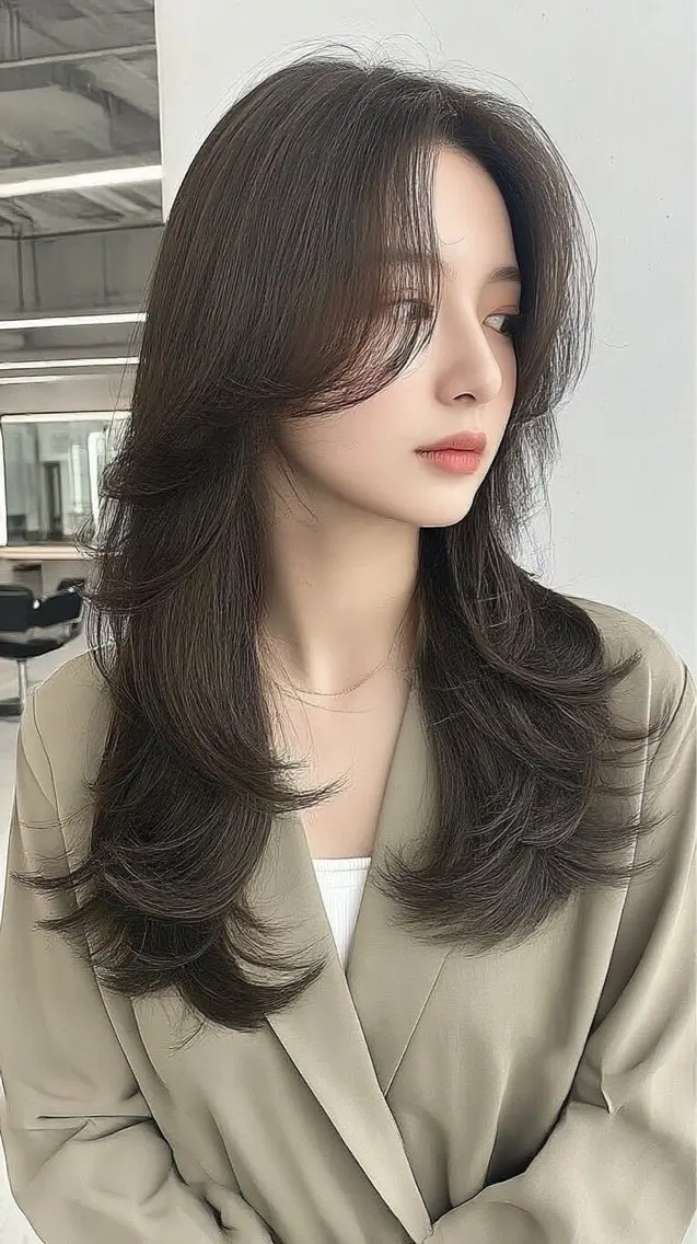 ロング カラー ヘアカラー 韓国×艶ハイトーンが かわいい✨️リオ🍒のヘアスタイル
